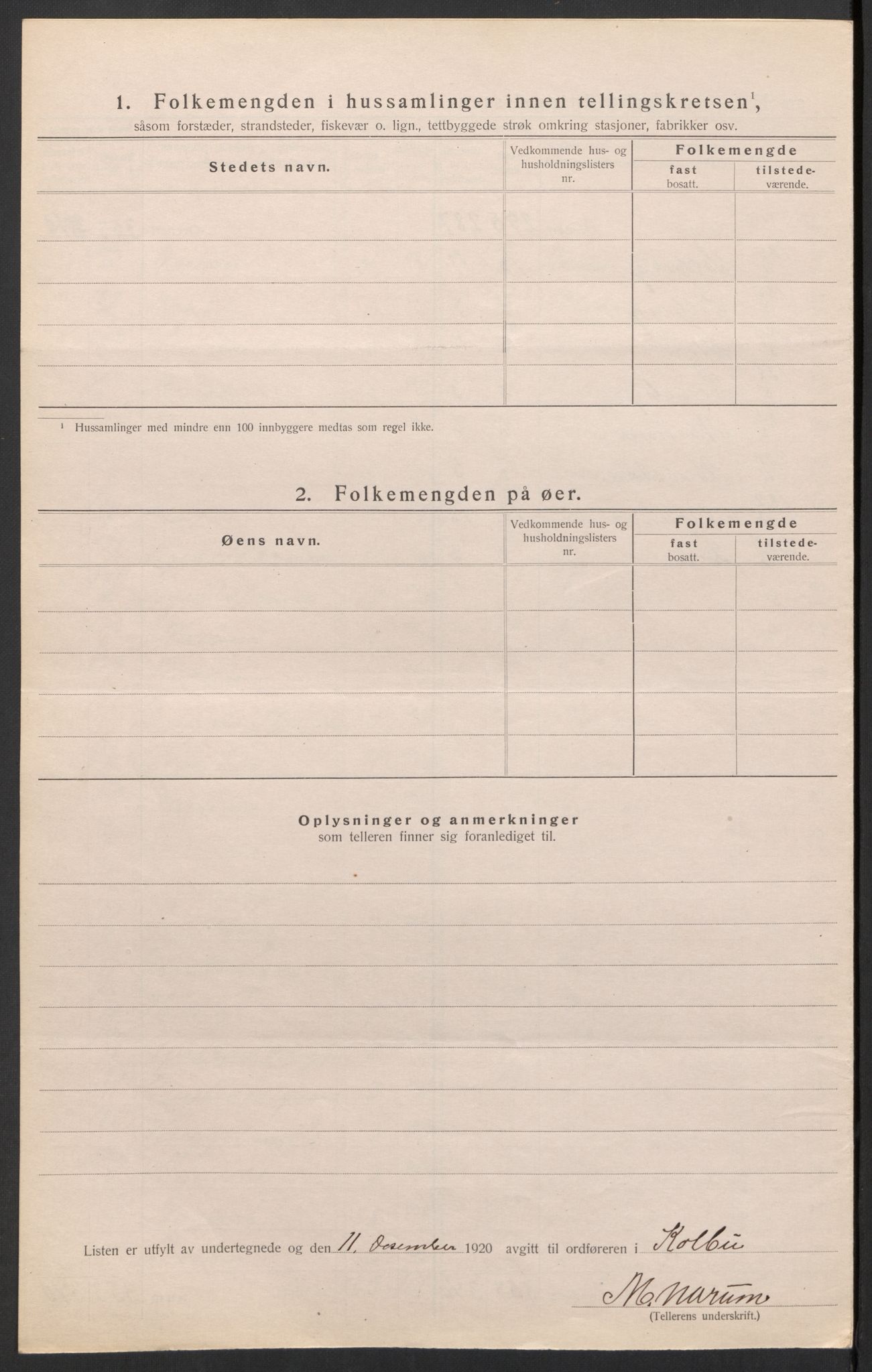 SAH, Folketelling 1920 for 0531 Kolbu herred, 1920, s. 11