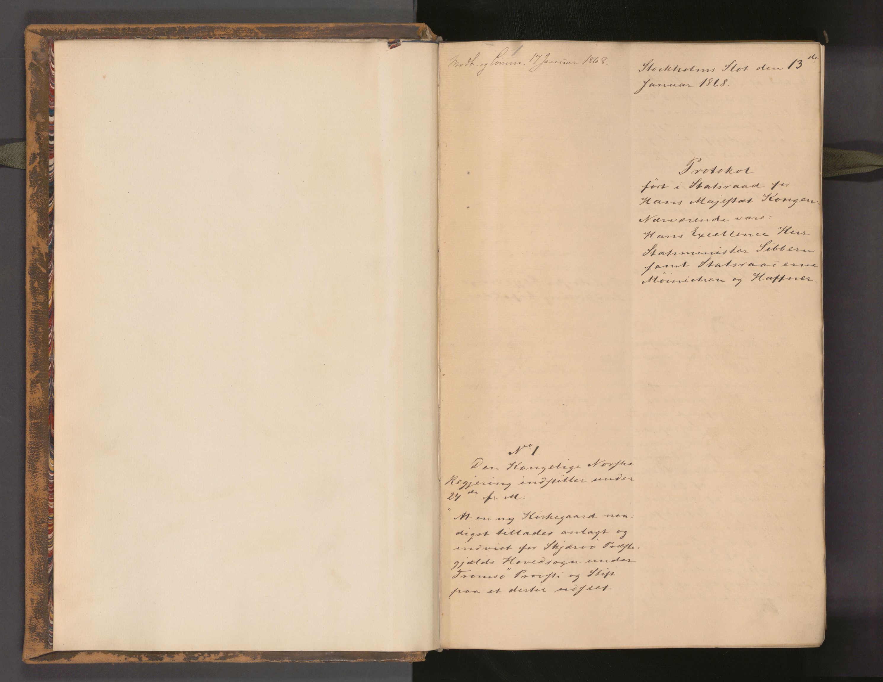 Statsrådssekretariatet, AV/RA-S-1001/A/Ab/L0110: Kgl. res. nr. 1-900, 1. halvår, 1868