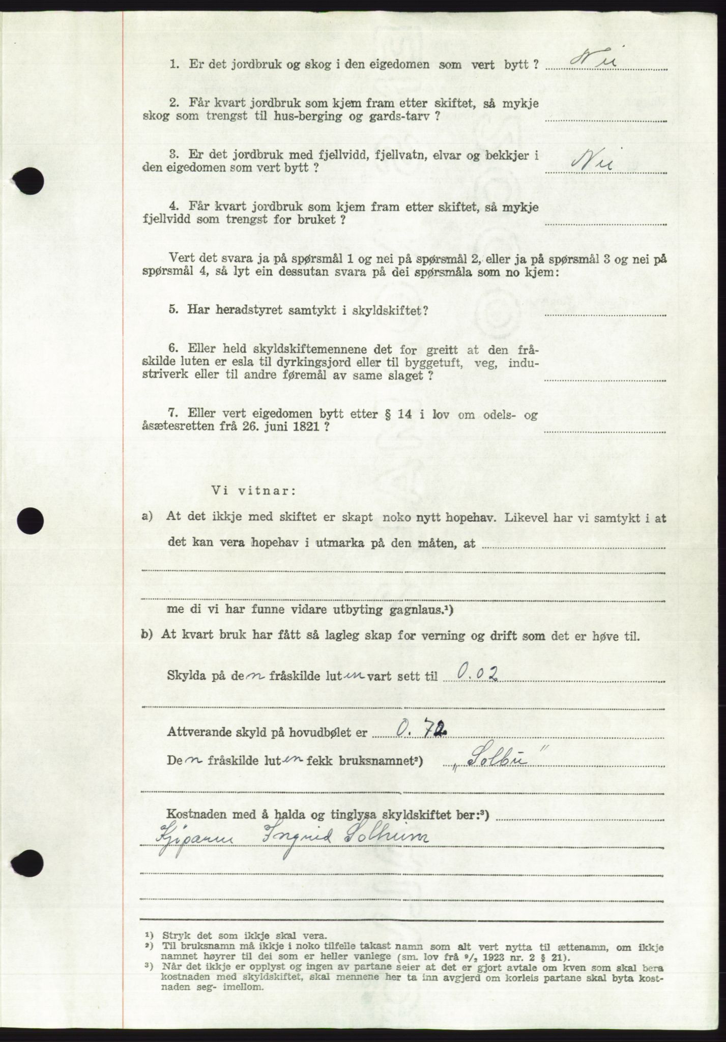 Søre Sunnmøre sorenskriveri, AV/SAT-A-4122/1/2/2C/L0104: Pantebok nr. 30A, 1956-1956, Dagboknr: 1307/1956