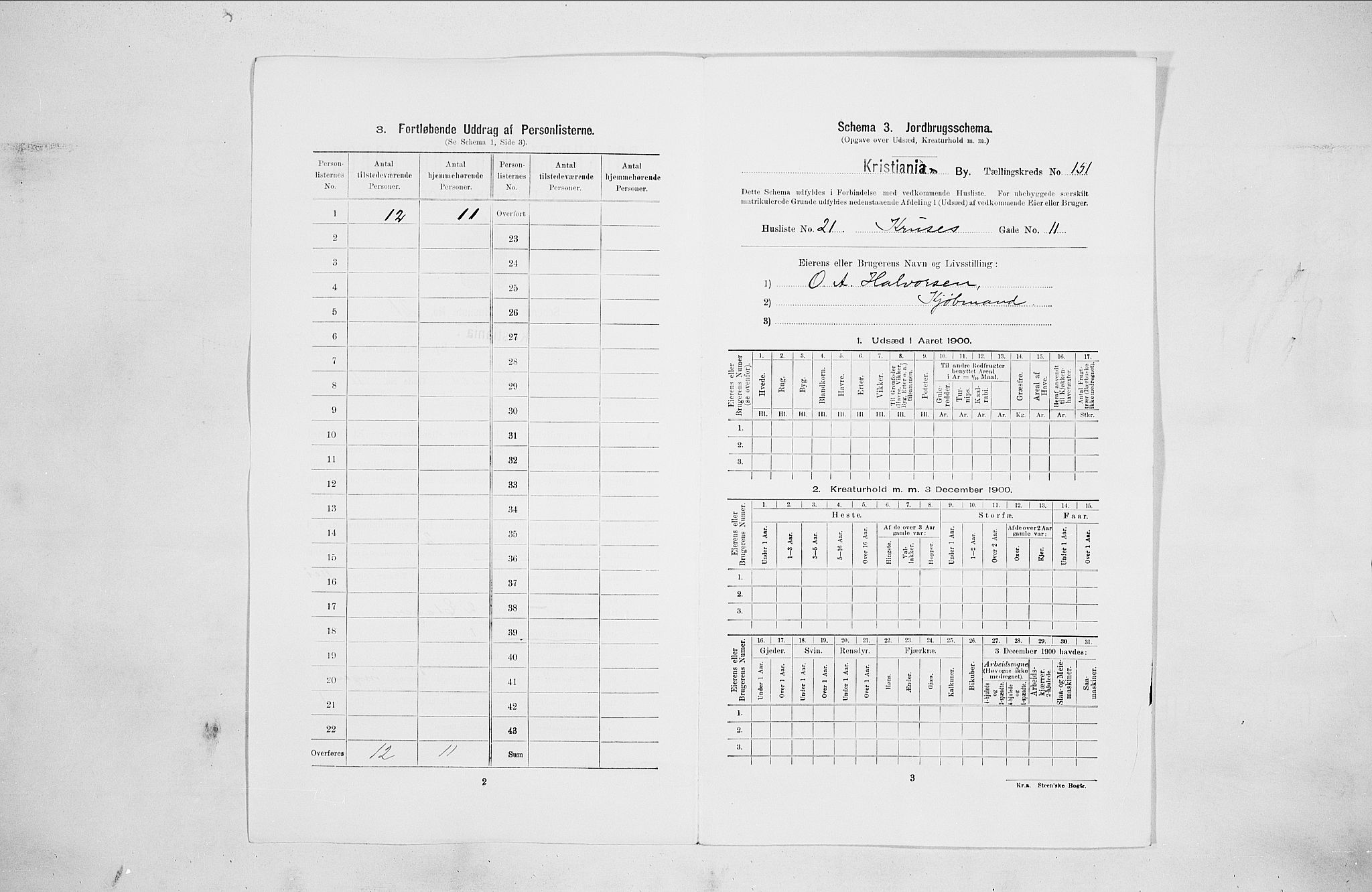 SAO, Folketelling 1900 for 0301 Kristiania kjøpstad, 1900, s. 50214