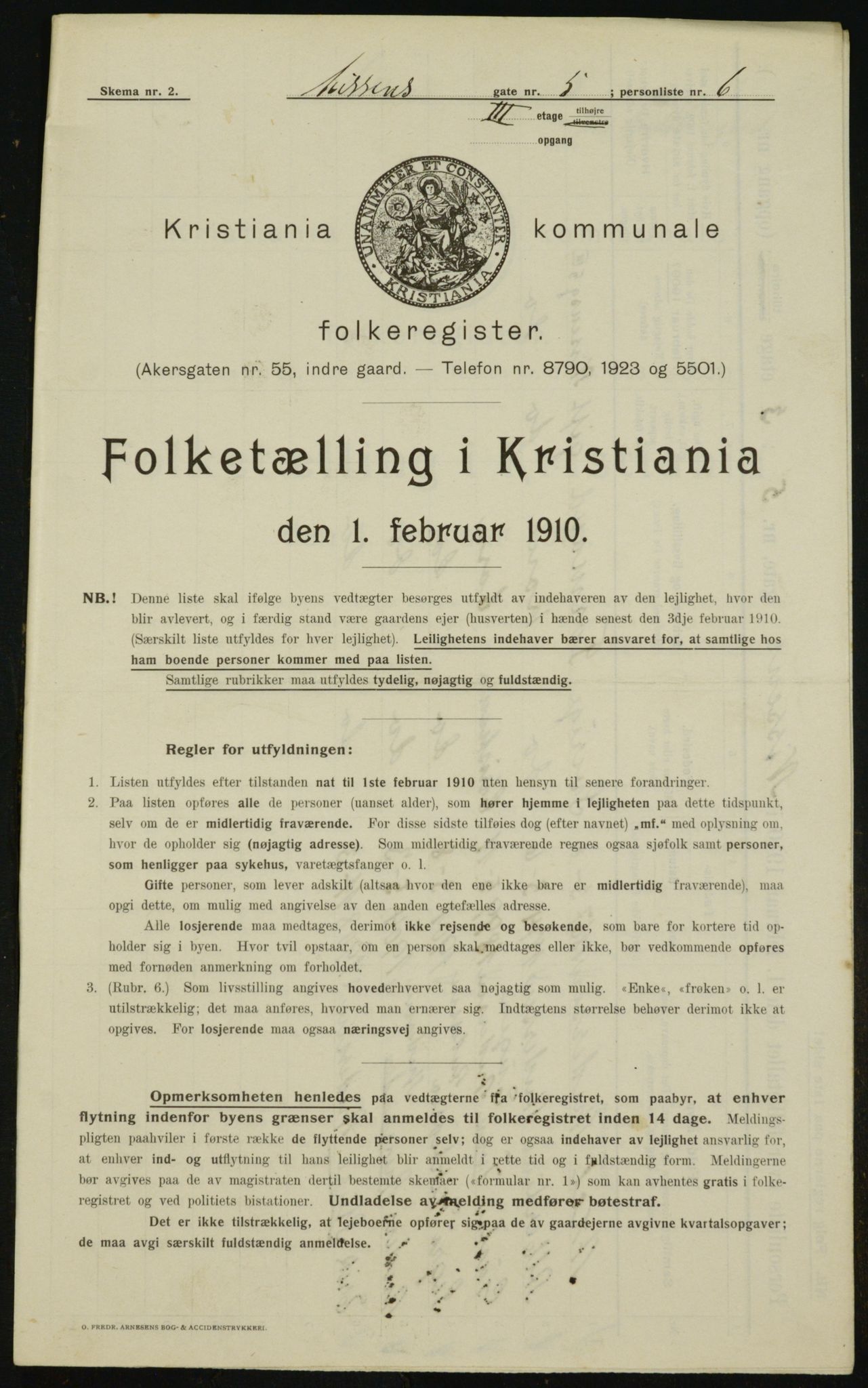 OBA, Kommunal folketelling 1.2.1910 for Kristiania, 1910, s. 68751