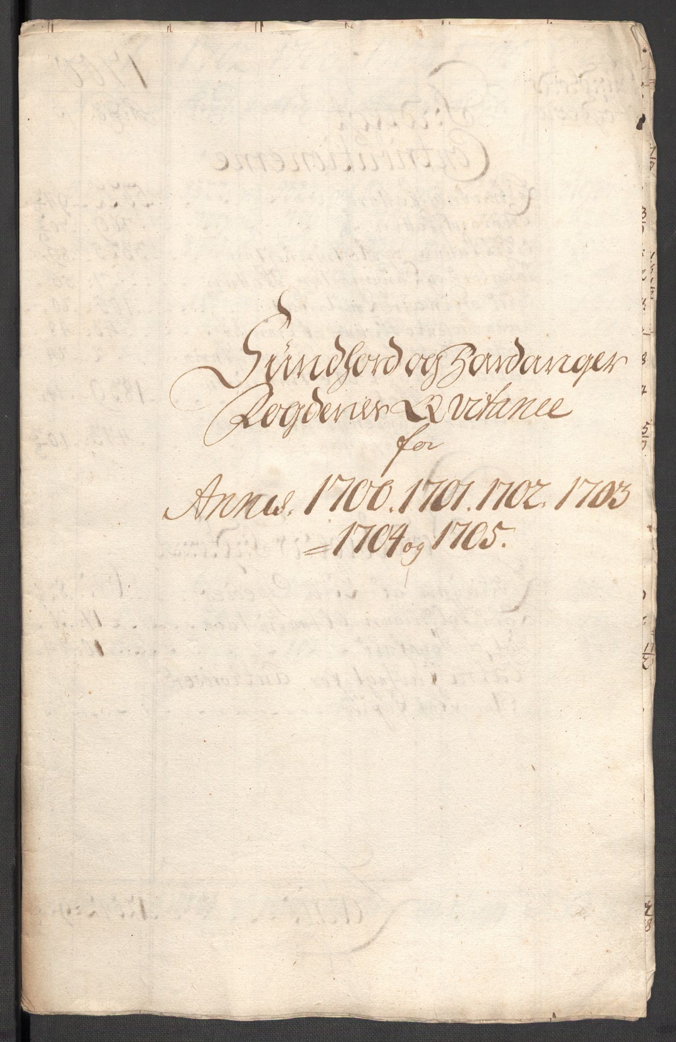 Rentekammeret inntil 1814, Reviderte regnskaper, Fogderegnskap, RA/EA-4092/R48/L2983: Fogderegnskap Sunnhordland og Hardanger, 1705, s. 300