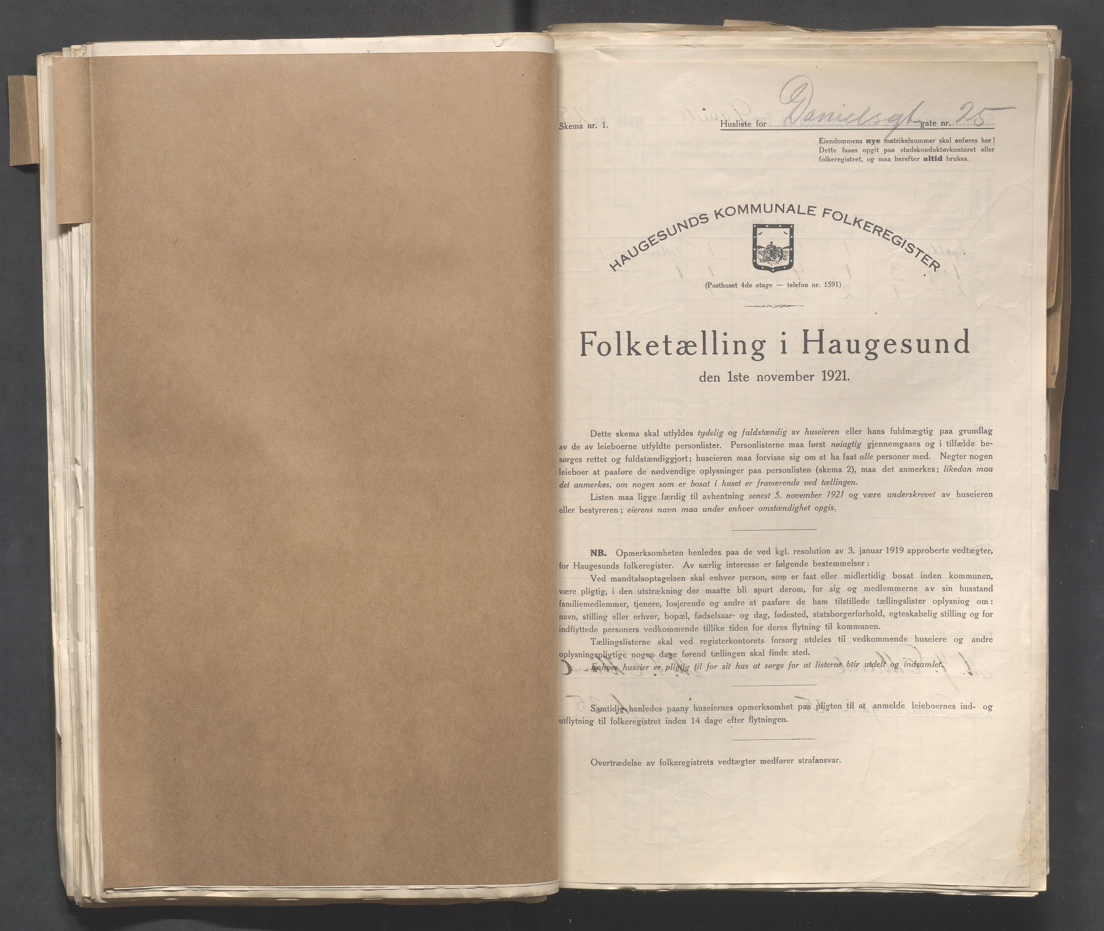 IKAR, Kommunal folketelling 1.11.1921 for Haugesund, 1921, s. 5956