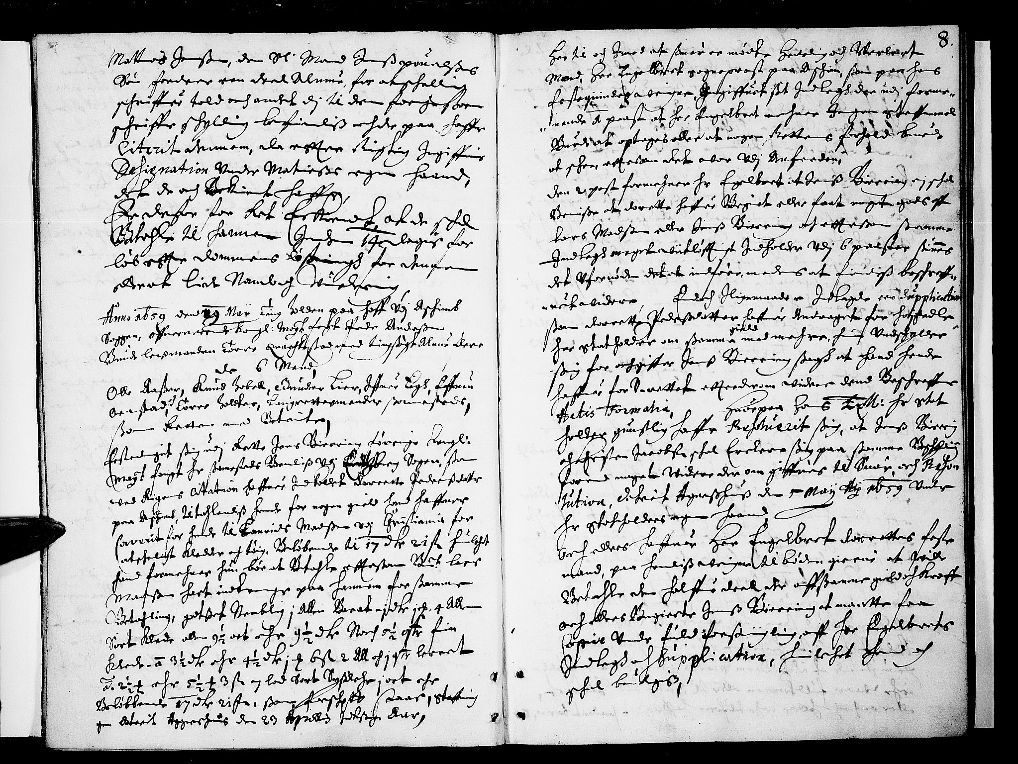 Heggen og Frøland sorenskriveri I, AV/SAO-A-11556/F/Fb/L0003: Tingbok, 1659-1661, s. 7b-8a
