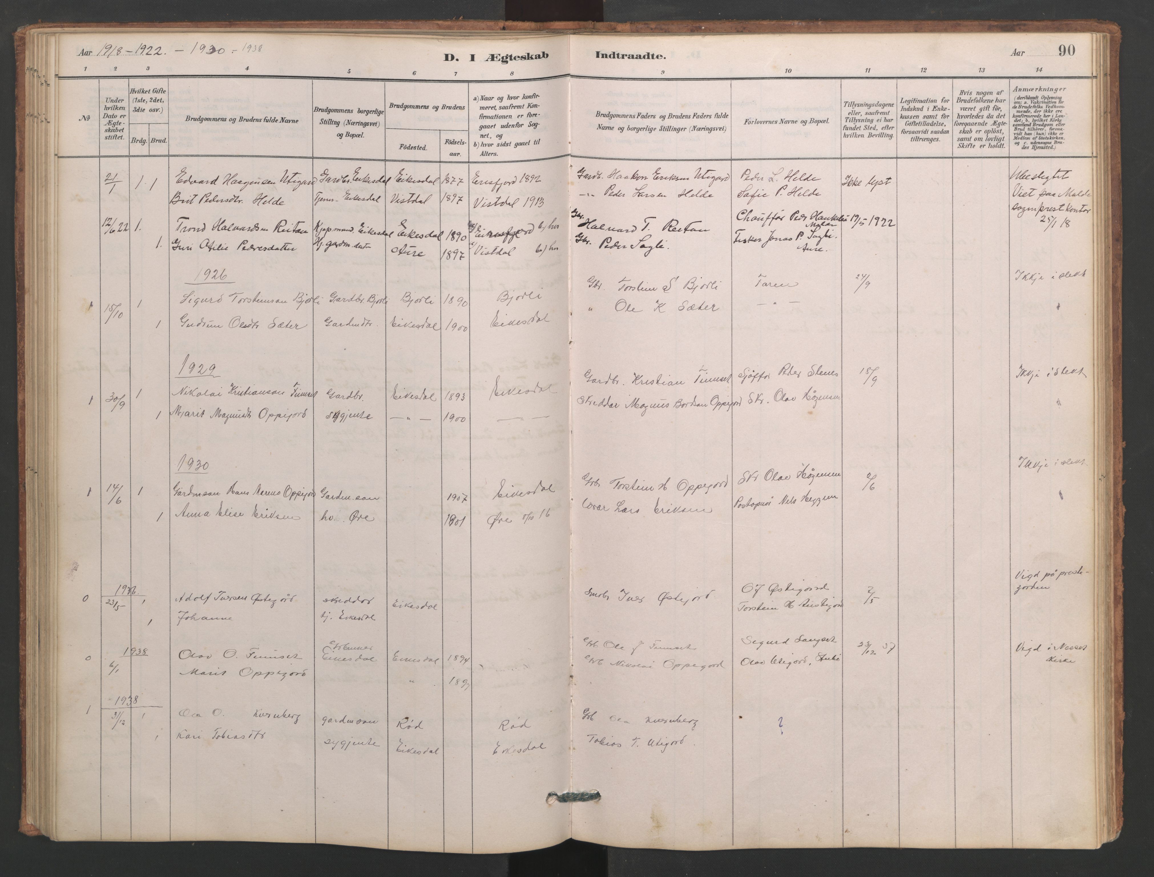 Ministerialprotokoller, klokkerbøker og fødselsregistre - Møre og Romsdal, SAT/A-1454/553/L0642: Klokkerbok nr. 553C01, 1880-1968, s. 90