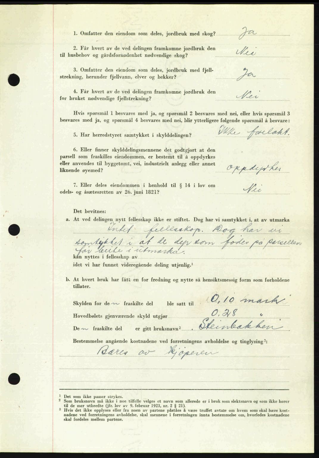 Romsdal sorenskriveri, AV/SAT-A-4149/1/2/2C: Pantebok nr. A31, 1949-1949, Dagboknr: 3012/1949