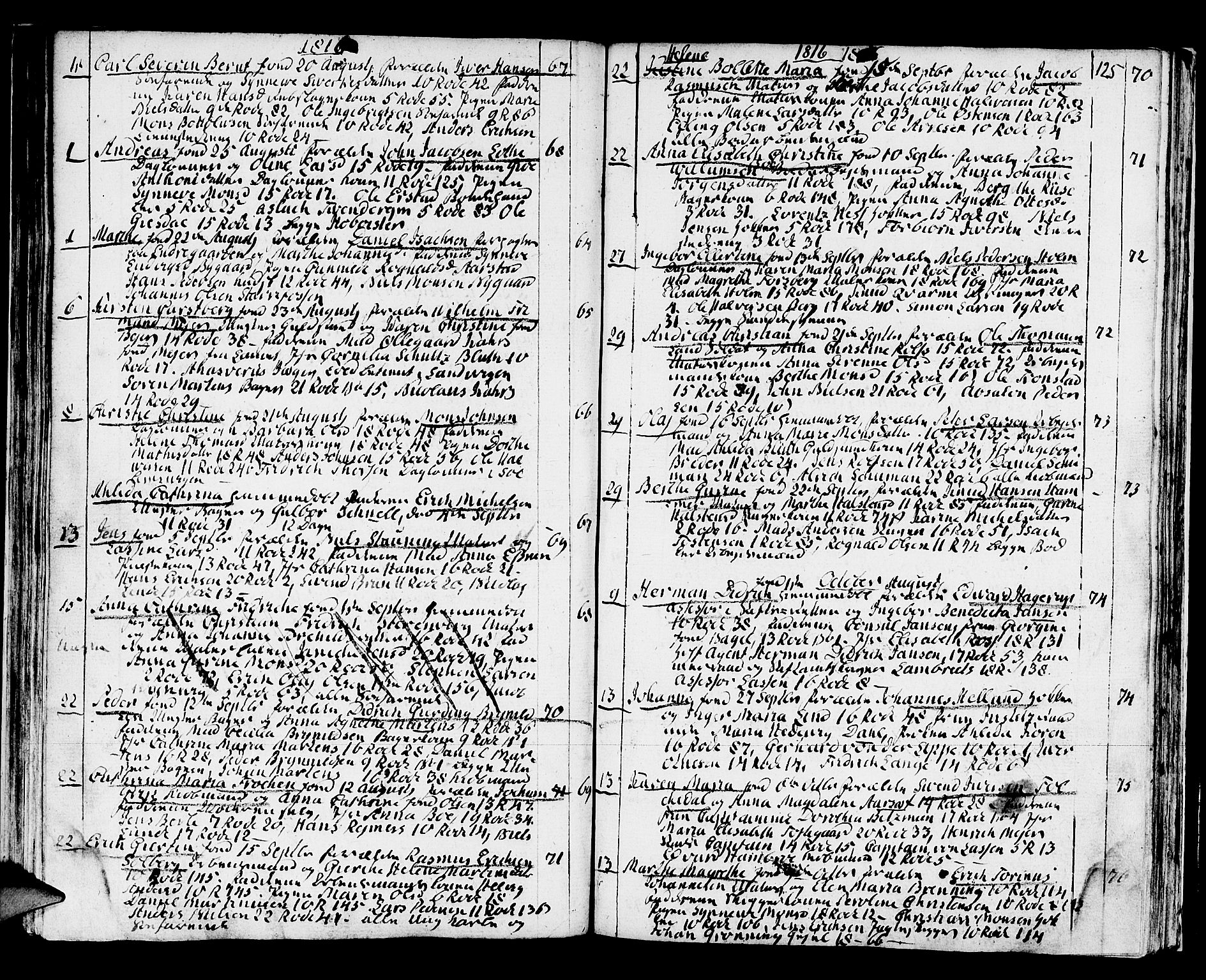 Domkirken sokneprestembete, AV/SAB-A-74801/H/Haa/L0005: Ministerialbok nr. A 5, 1808-1820, s. 124-125