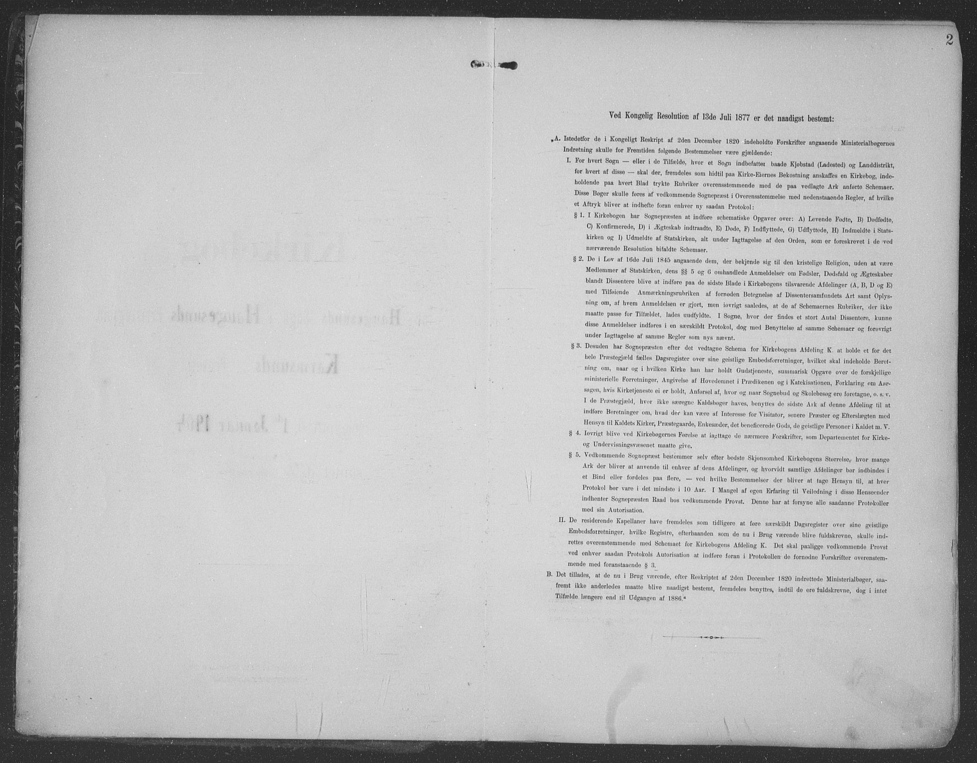 Haugesund sokneprestkontor, SAST/A -101863/H/Ha/Haa/L0007: Ministerialbok nr. A 7, 1904-1916, s. 2