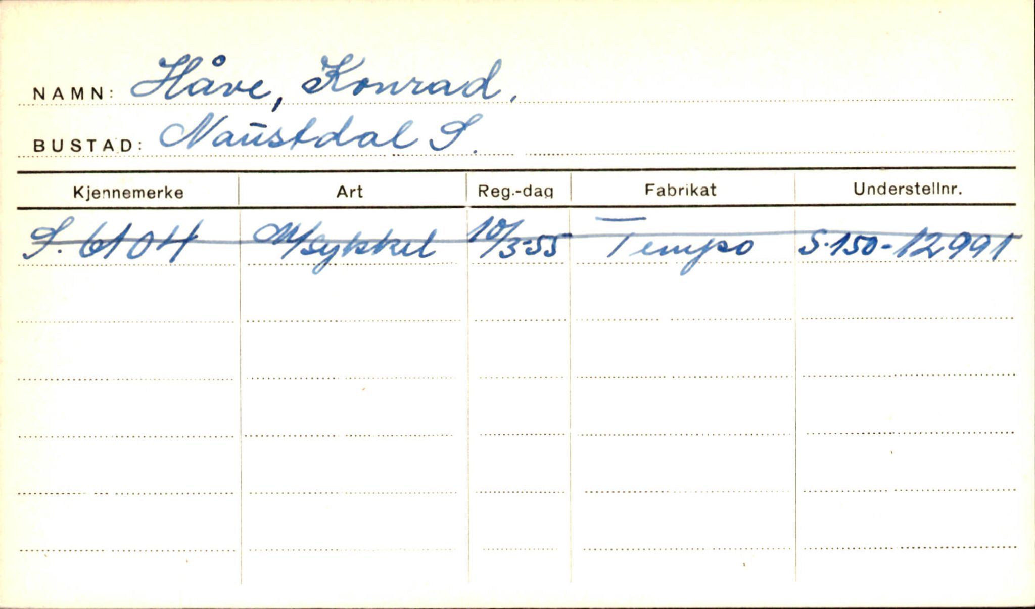 Statens vegvesen, Sogn og Fjordane vegkontor, SAB/A-5301/4/F/L0001A: Eigarregister Fjordane til 1.6.1961, 1930-1961, s. 858