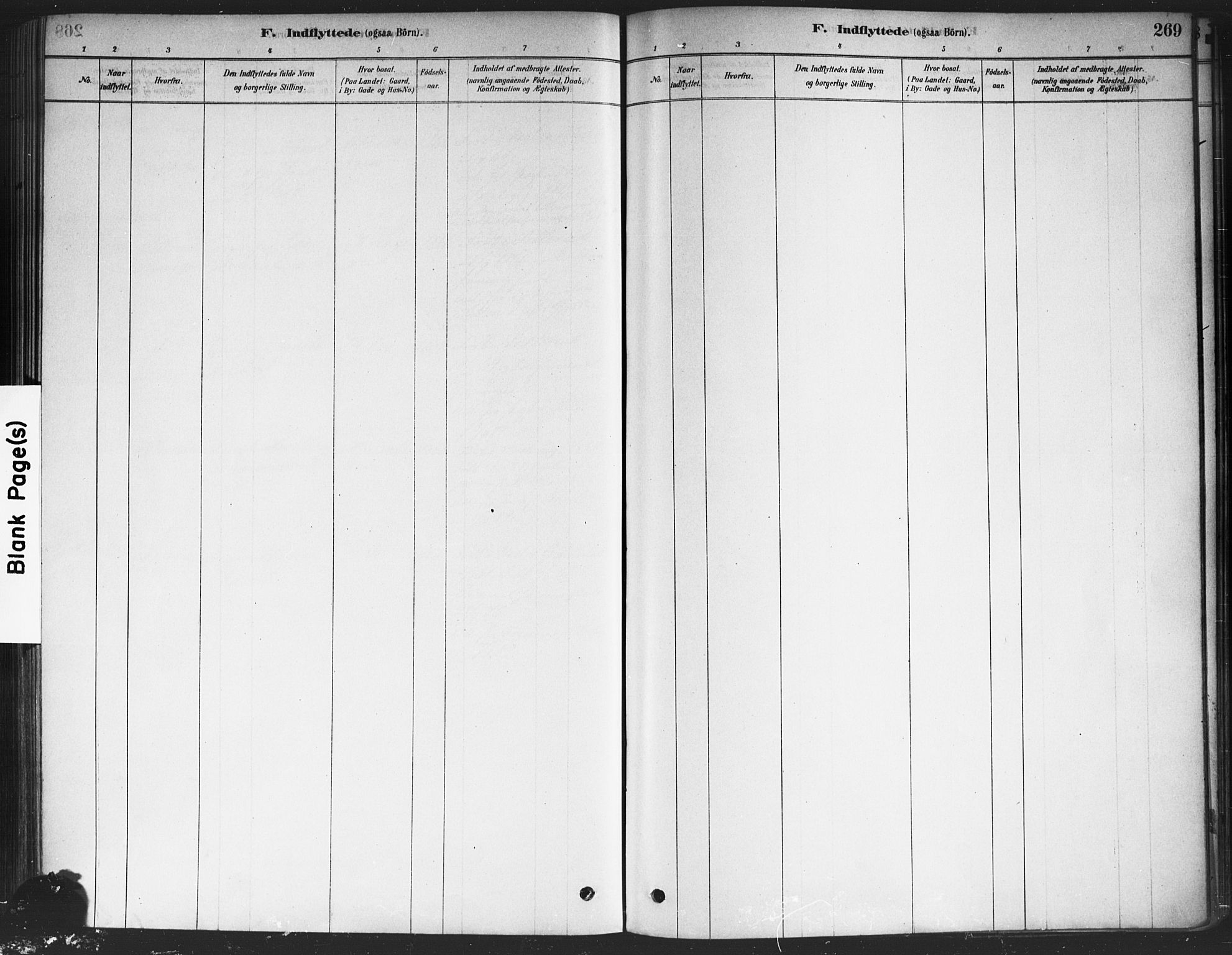 Drøbak prestekontor Kirkebøker, AV/SAO-A-10142a/F/Fc/L0002: Ministerialbok nr. III 2, 1878-1891, s. 269