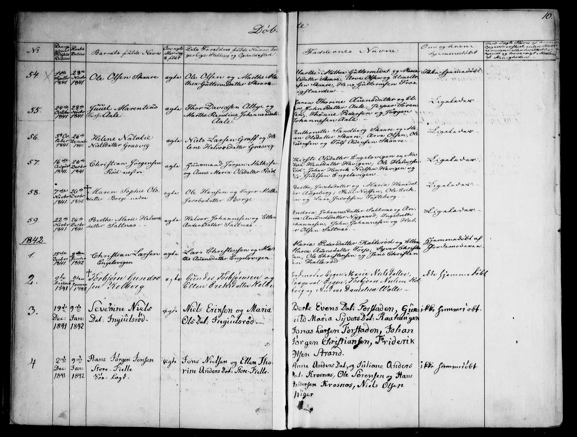 Onsøy prestekontor Kirkebøker, AV/SAO-A-10914/F/Fa/L0003: Ministerialbok nr. I 3, 1841-1860, s. 10