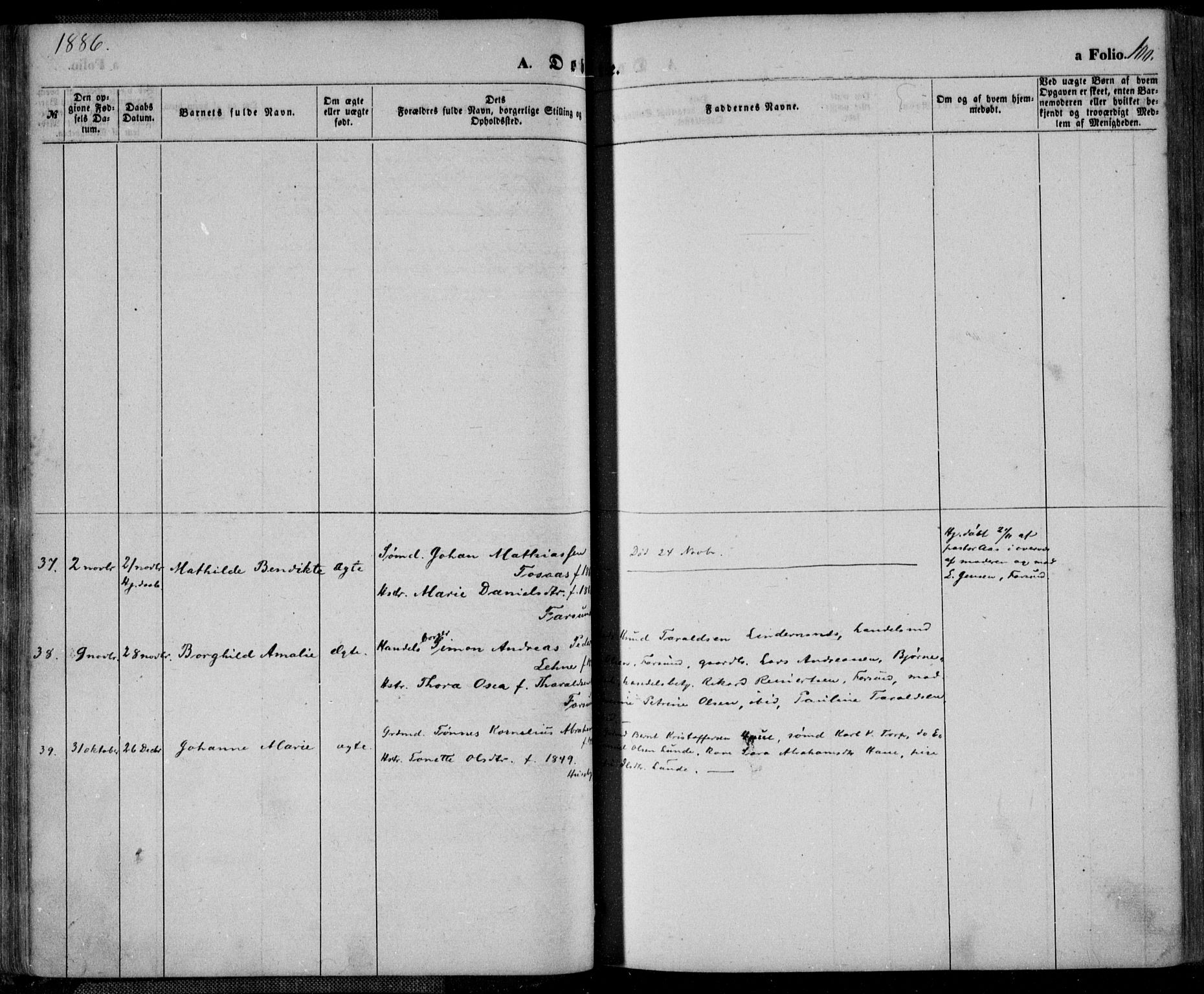 Farsund sokneprestkontor, SAK/1111-0009/F/Fa/L0005: Ministerialbok nr. A 5, 1863-1886, s. 100