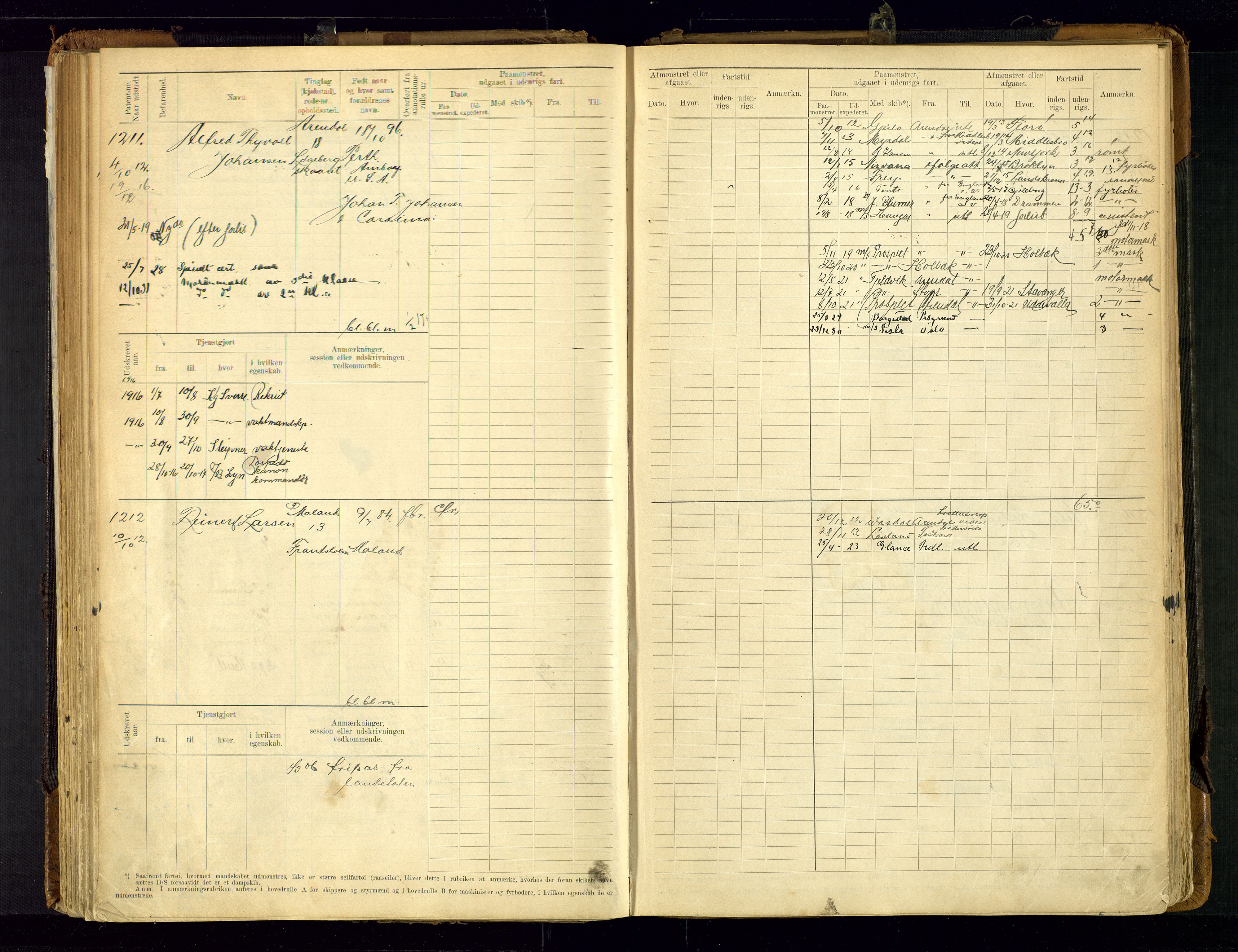 Arendal mønstringskrets, AV/SAK-2031-0012/F/Fb/L0021: Hovedrulle A nr 969-1465, S-19, 1910-1914, s. 126