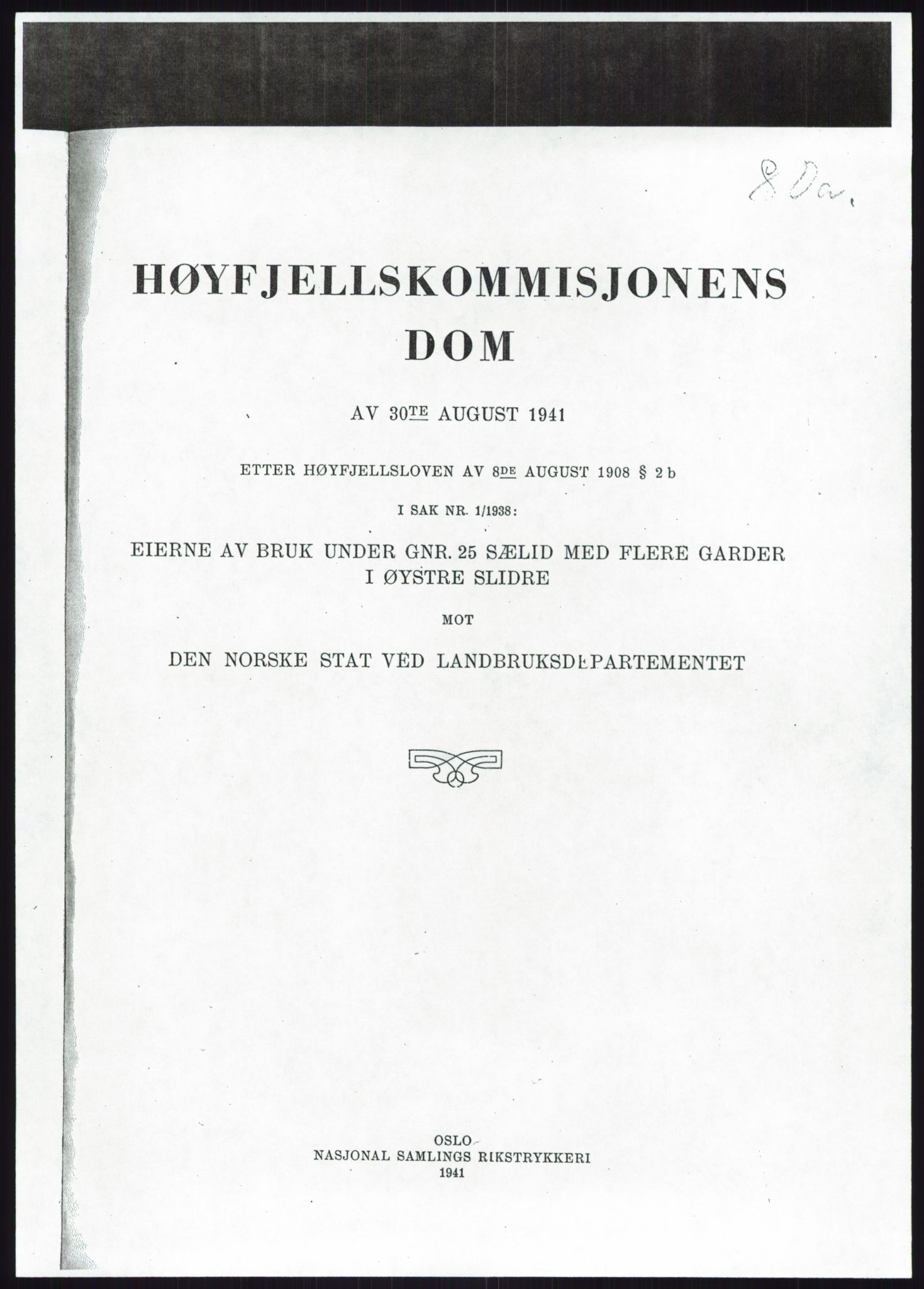Høyfjellskommisjonen, RA/S-1546/X/Xa/L0001: Nr. 1-33, 1909-1953, s. 5951