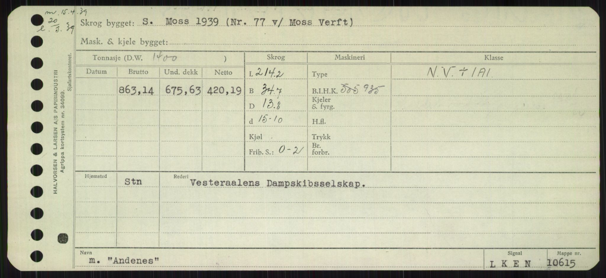 Sjøfartsdirektoratet med forløpere, Skipsmålingen, AV/RA-S-1627/H/Hb/L0001: Fartøy, A-D, s. 33
