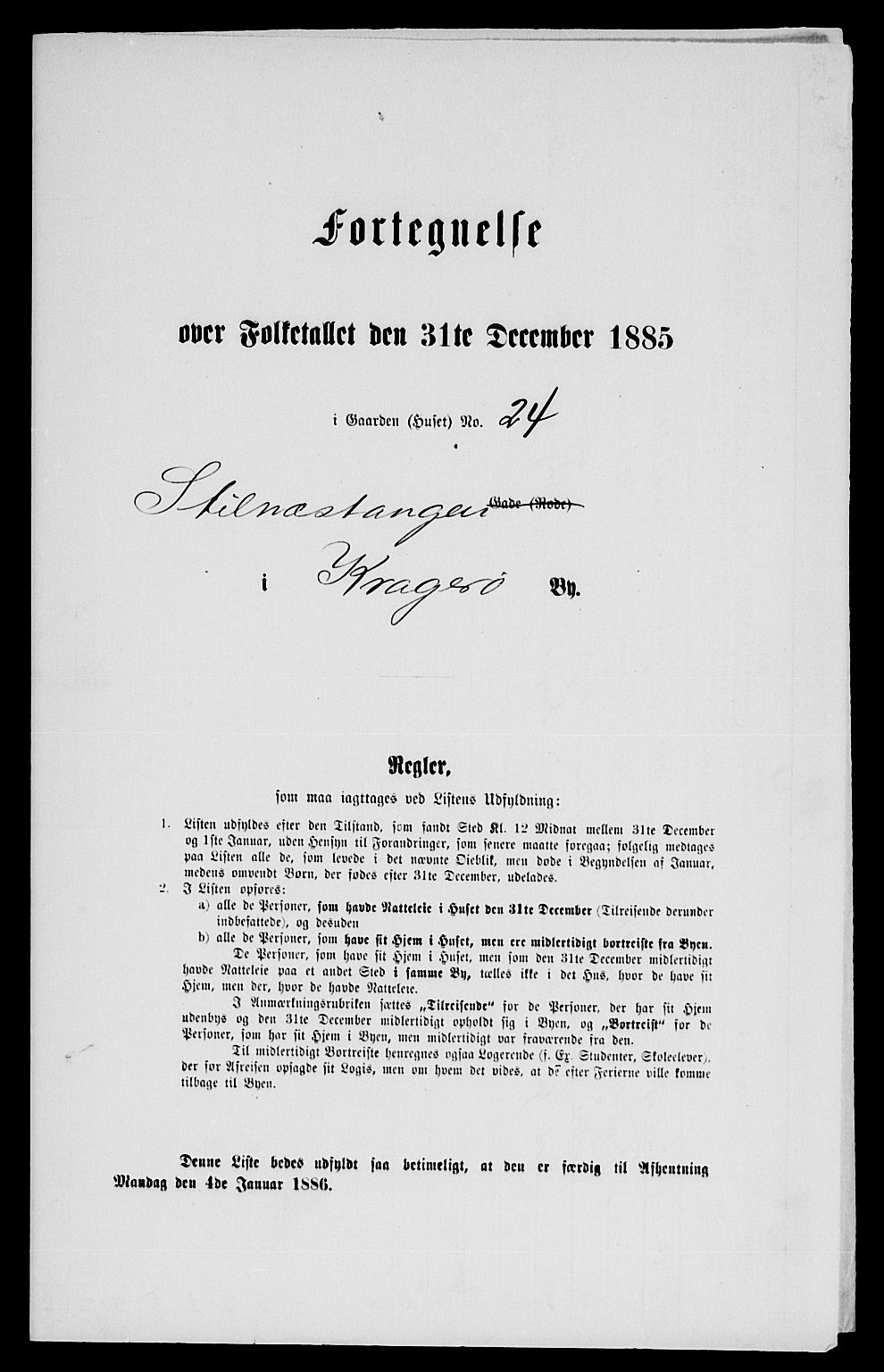 SAKO, Folketelling 1885 for 0801 Kragerø kjøpstad, 1885, s. 50