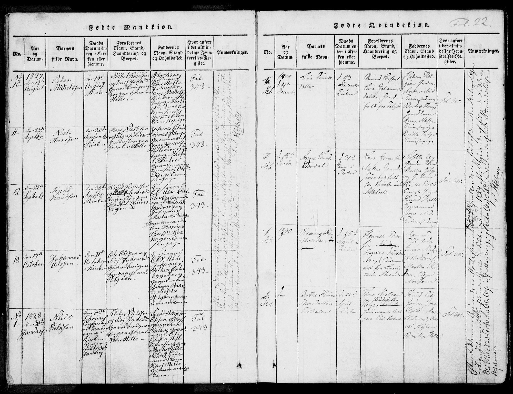 Nedstrand sokneprestkontor, AV/SAST-A-101841/01/IV: Ministerialbok nr. A 7, 1816-1870, s. 22