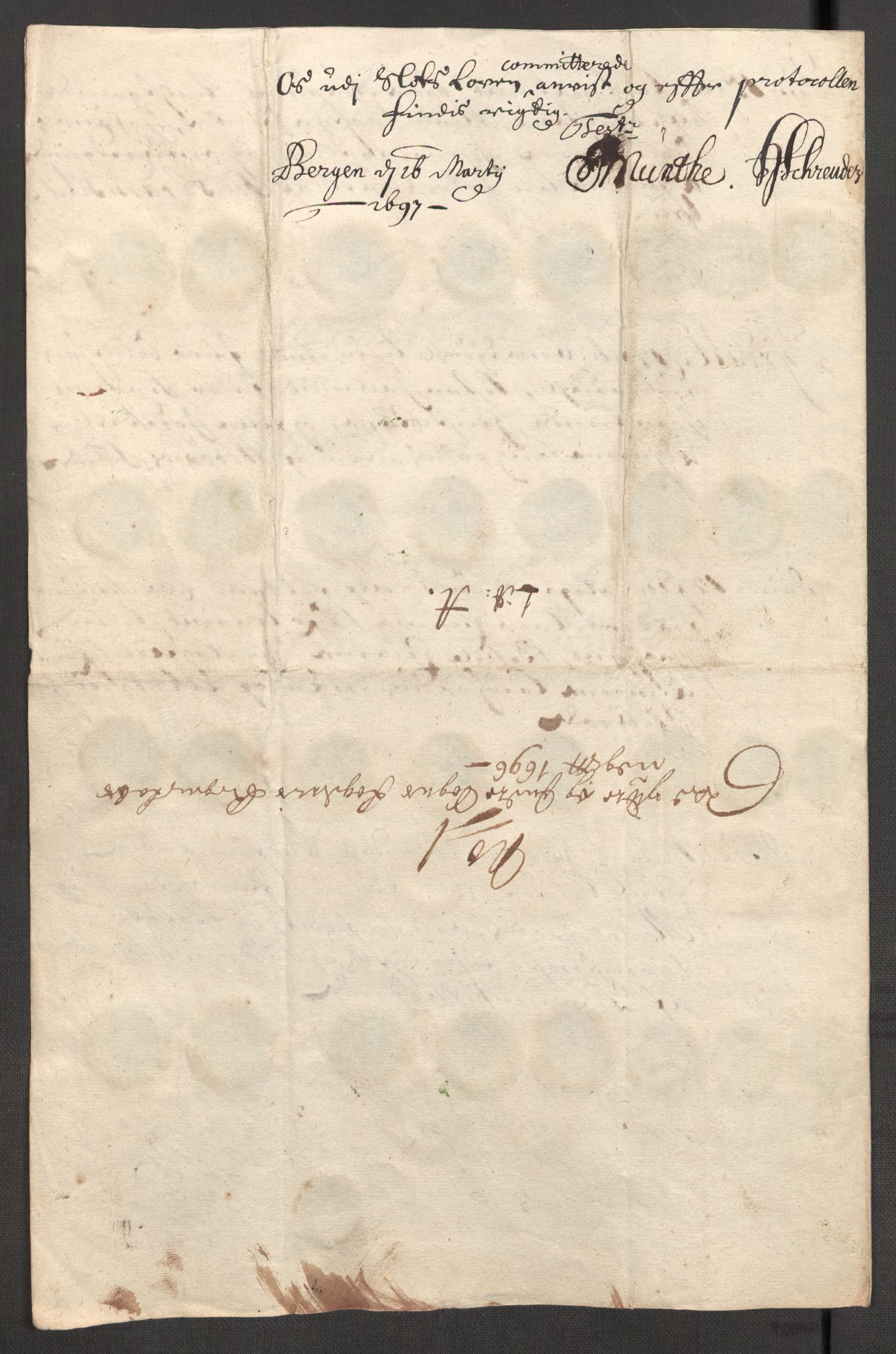 Rentekammeret inntil 1814, Reviderte regnskaper, Fogderegnskap, RA/EA-4092/R52/L3309: Fogderegnskap Sogn, 1696-1697, s. 193
