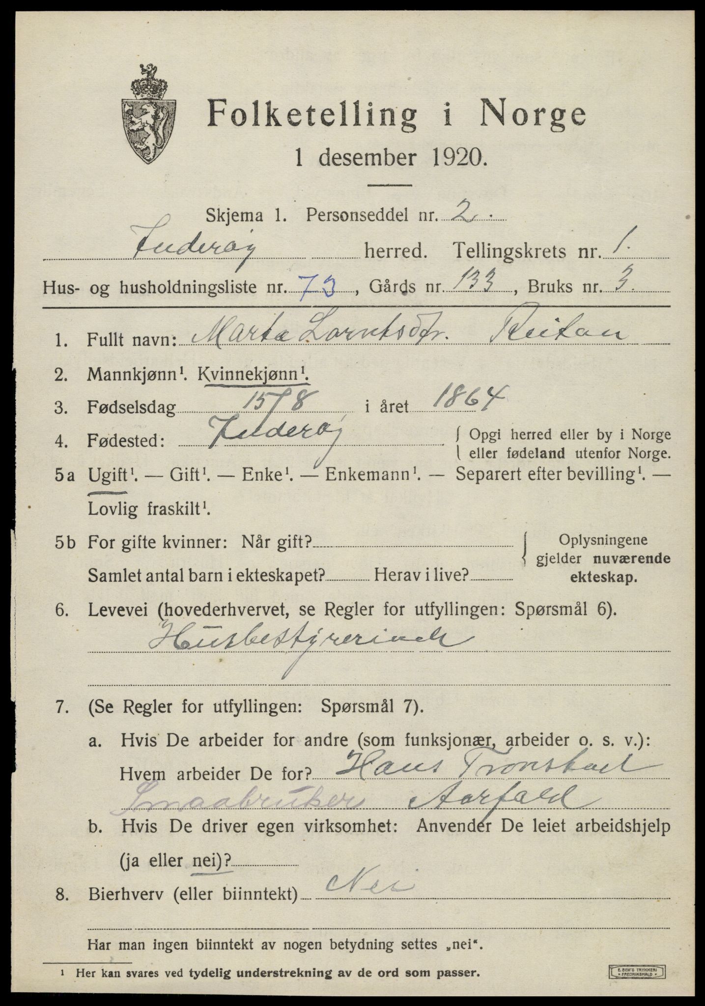 SAT, Folketelling 1920 for 1729 Inderøy herred, 1920, s. 1787