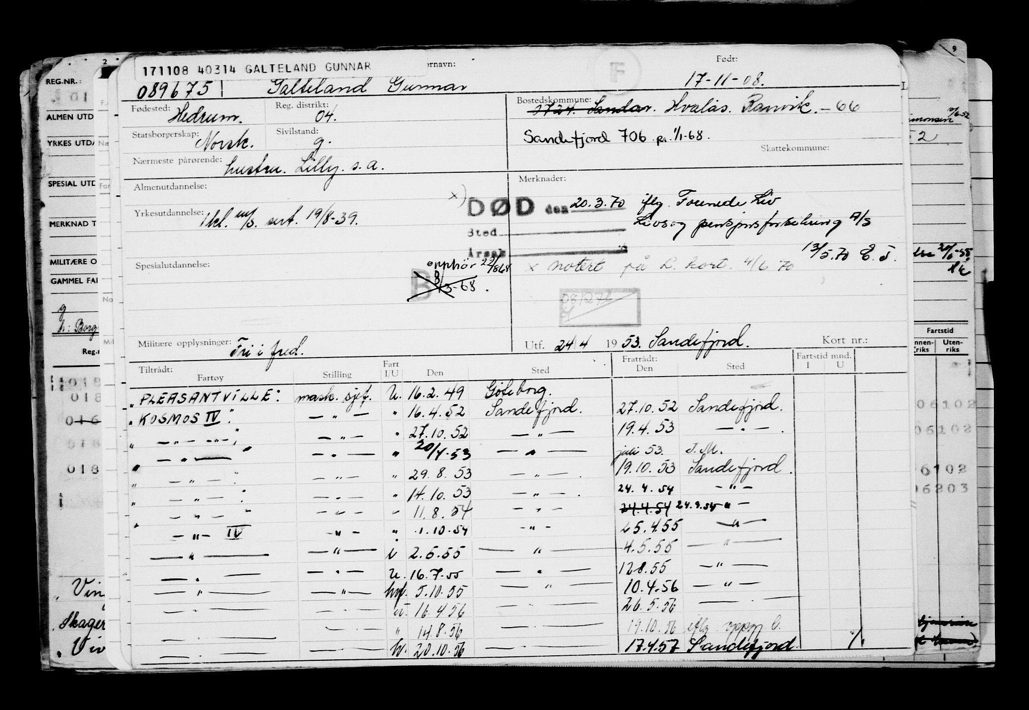 Direktoratet for sjømenn, AV/RA-S-3545/G/Gb/L0080: Hovedkort, 1908, s. 201