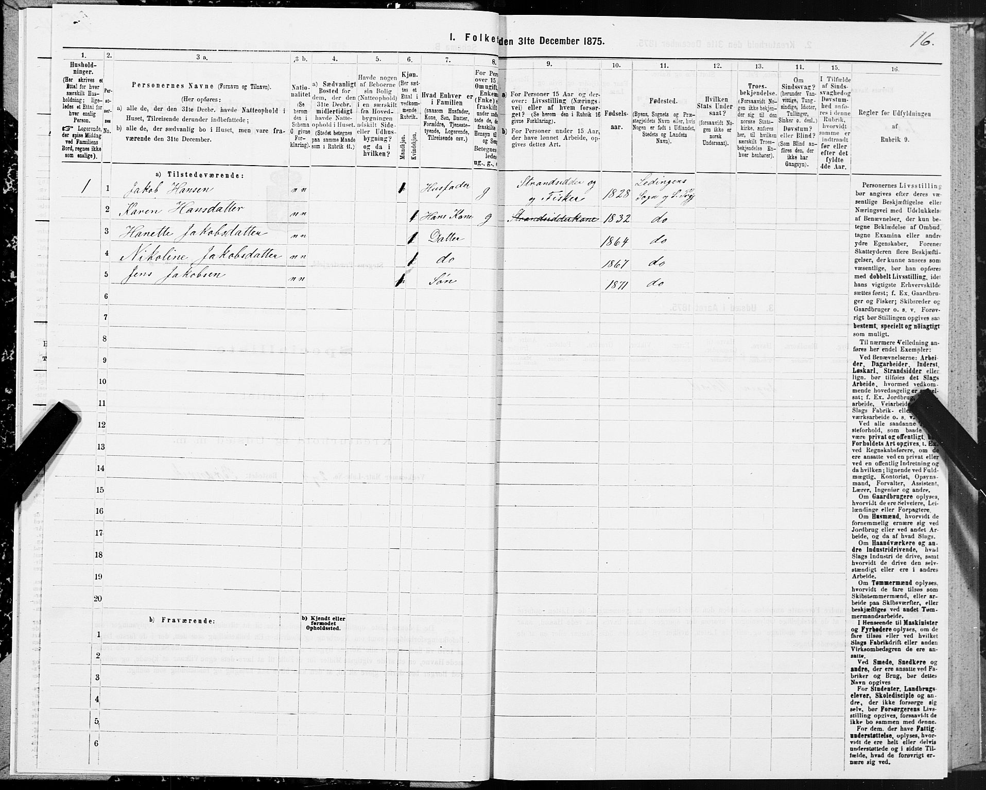 SAT, Folketelling 1875 for 1848P Steigen prestegjeld, 1875, s. 1016