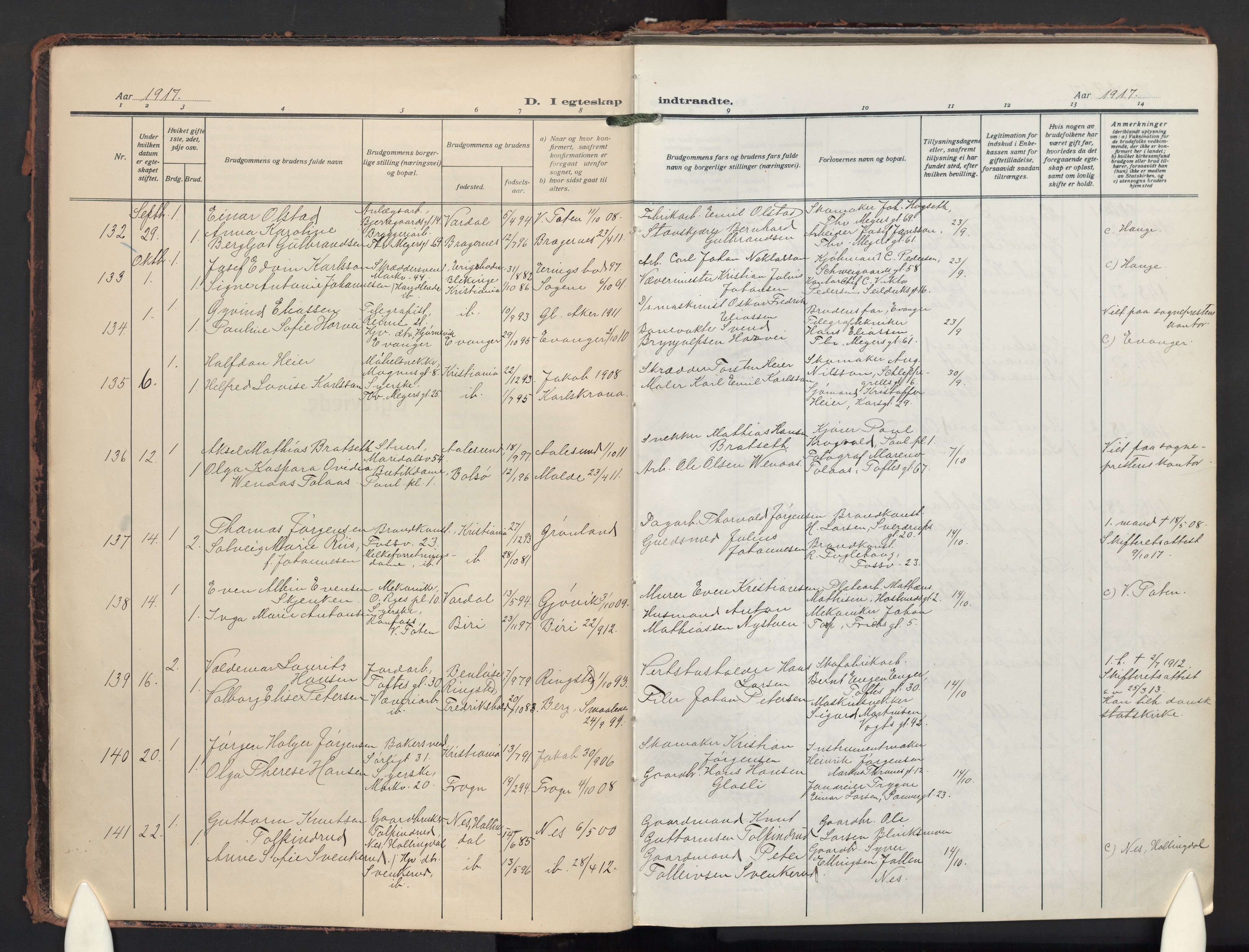 Paulus prestekontor Kirkebøker, AV/SAO-A-10871/F/Fa/L0024: Ministerialbok nr. 24, 1917-1929