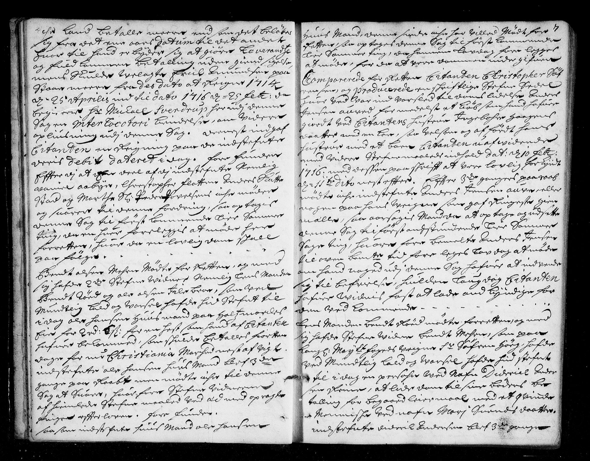 Lier, Røyken og Hurum sorenskriveri, AV/SAKO-A-89/F/Fa/L0044: Tingbok, 1716-1721, s. 7