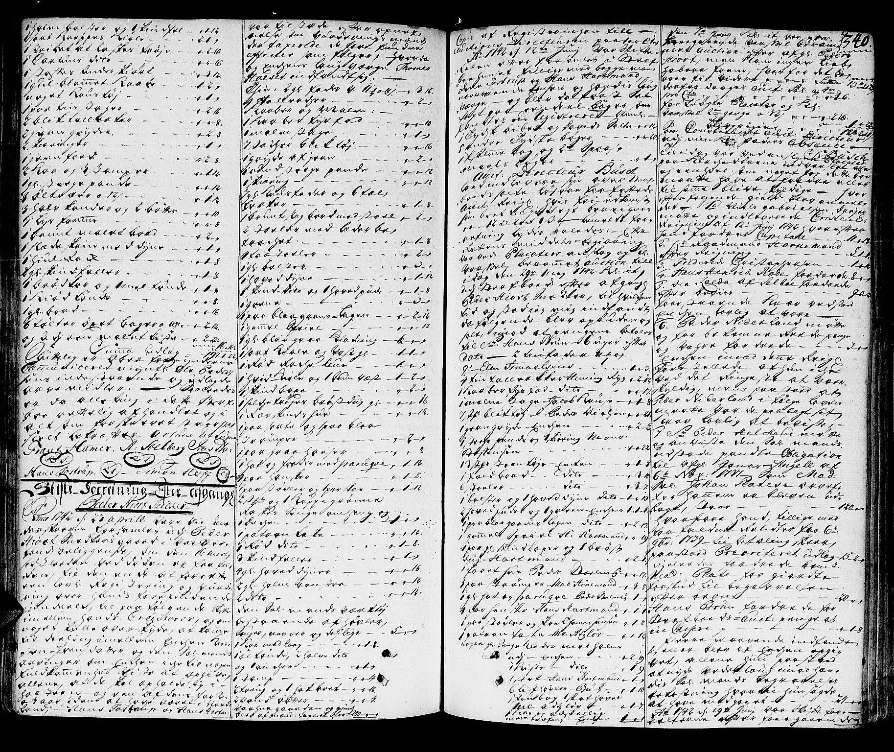 Trondheim byfogd, AV/SAT-A-0003/1/3/3A/L0014: Skifteprotokoll - gml.nr.13a. (m/ register), 1737-1742, s. 339b-340a