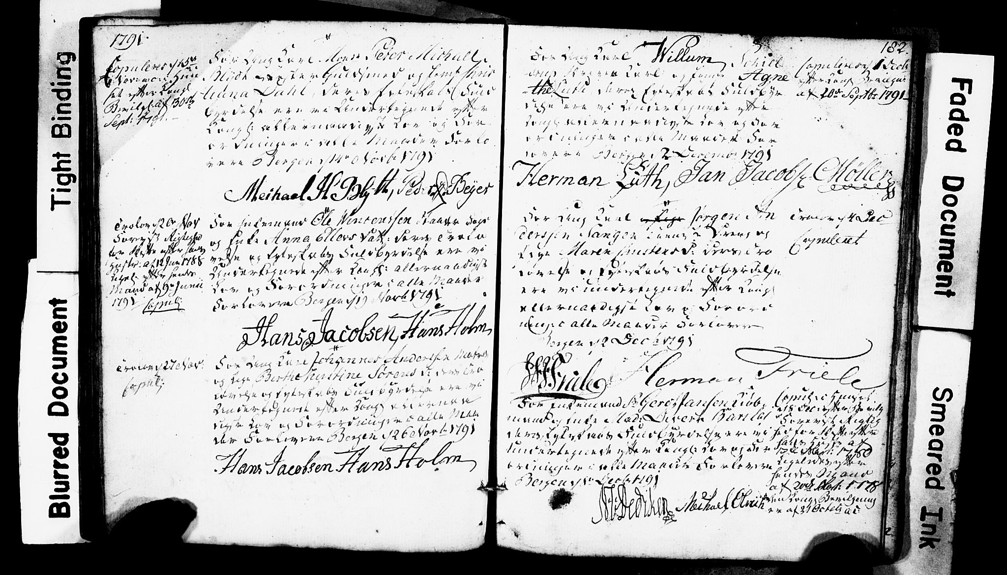 Domkirken sokneprestembete, SAB/A-74801: Forlovererklæringer nr. II.5.1, 1767-1792, s. 182