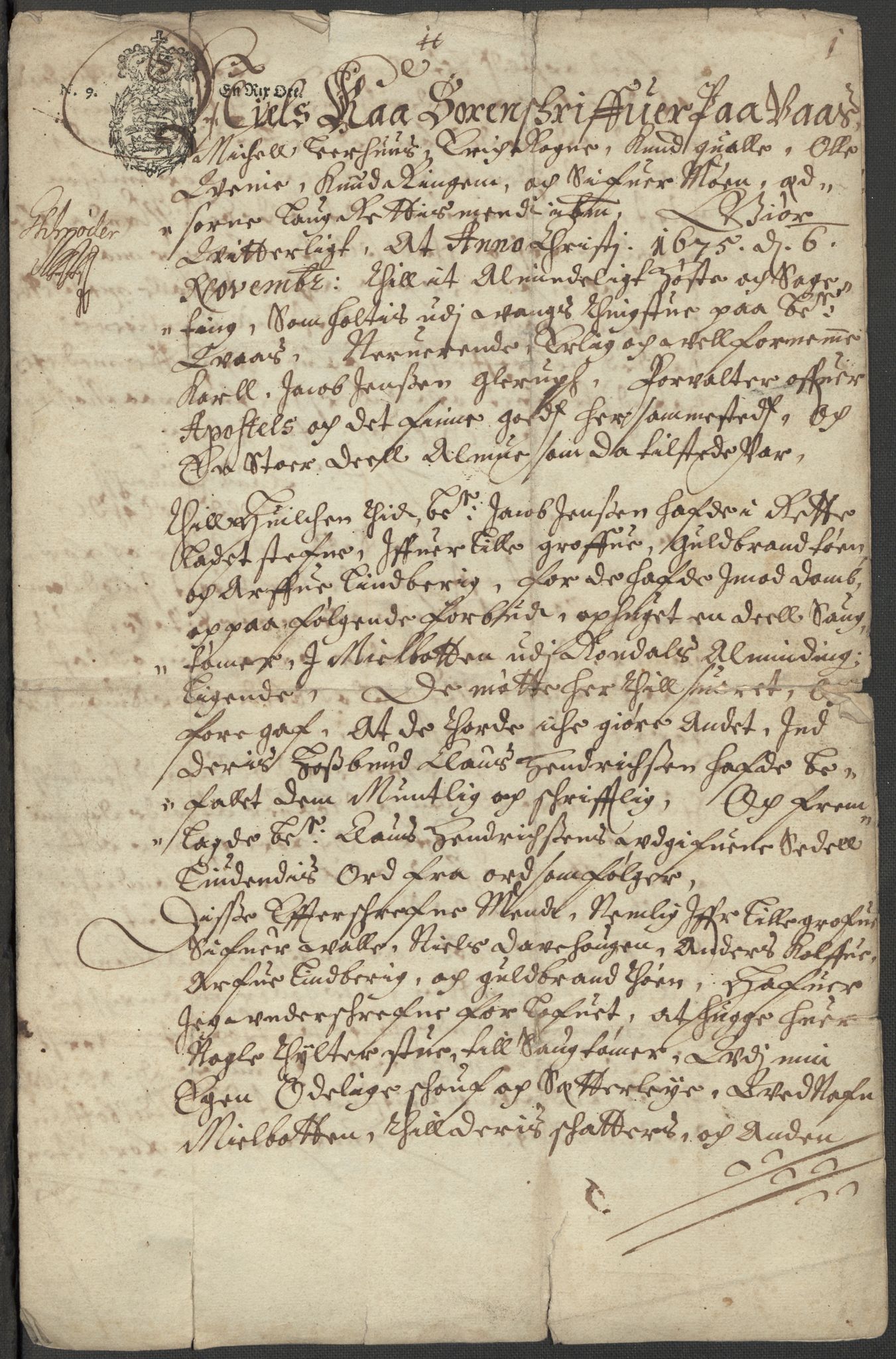 Rentekammeret inntil 1814, Realistisk ordnet avdeling, RA/EA-4070/Fb/L0015: Dokumenter om Raundalen allmenning i Voss. Claus Miltzows sak, 1684, s. 73