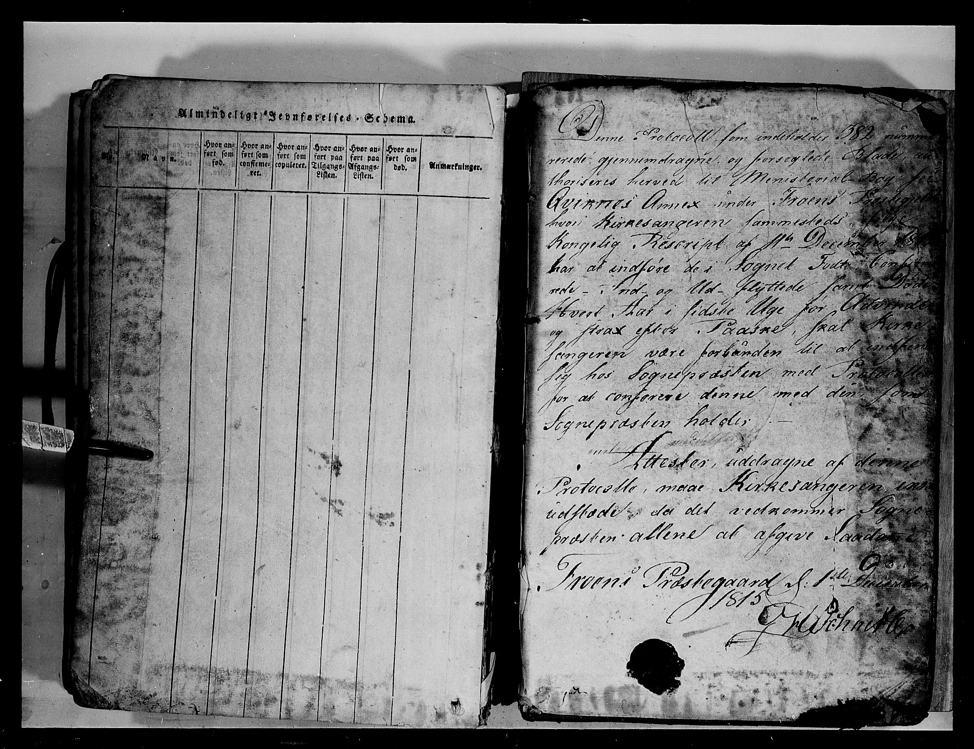 Fron prestekontor, AV/SAH-PREST-078/H/Ha/Hab/L0003: Klokkerbok nr. 3, 1816-1850