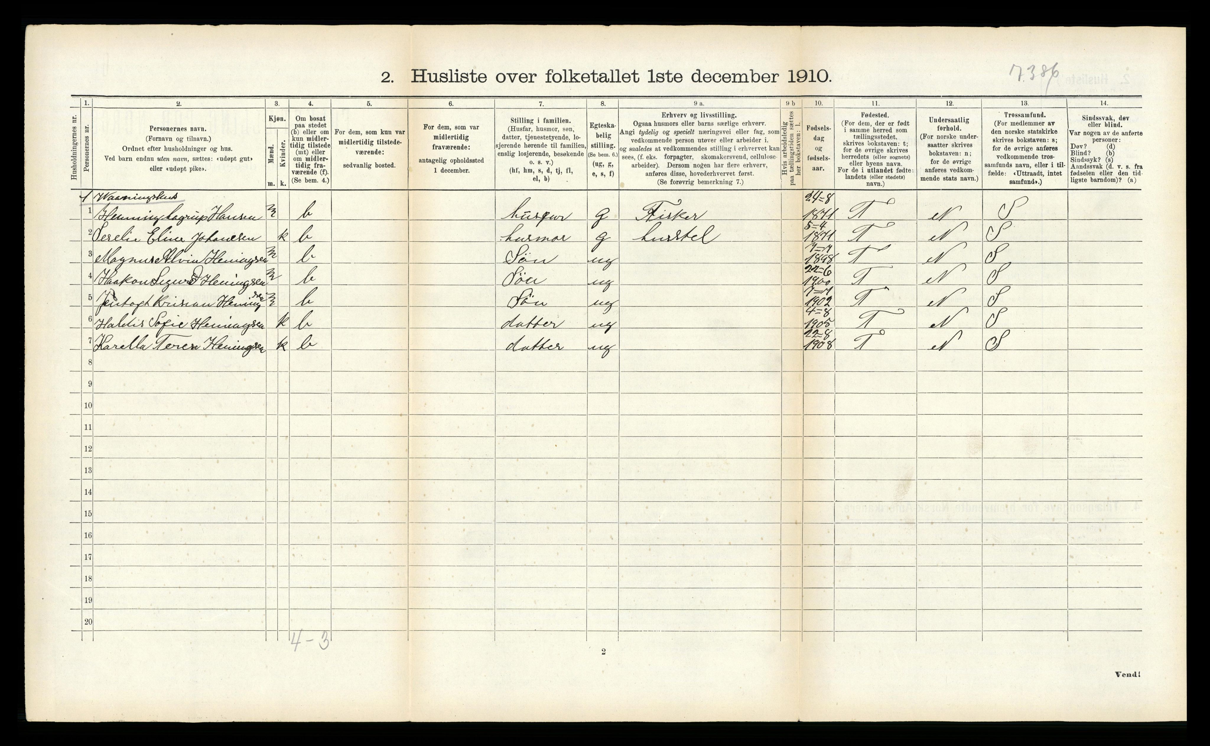 RA, Folketelling 1910 for 1934 Tromsøysund herred, 1910, s. 1038