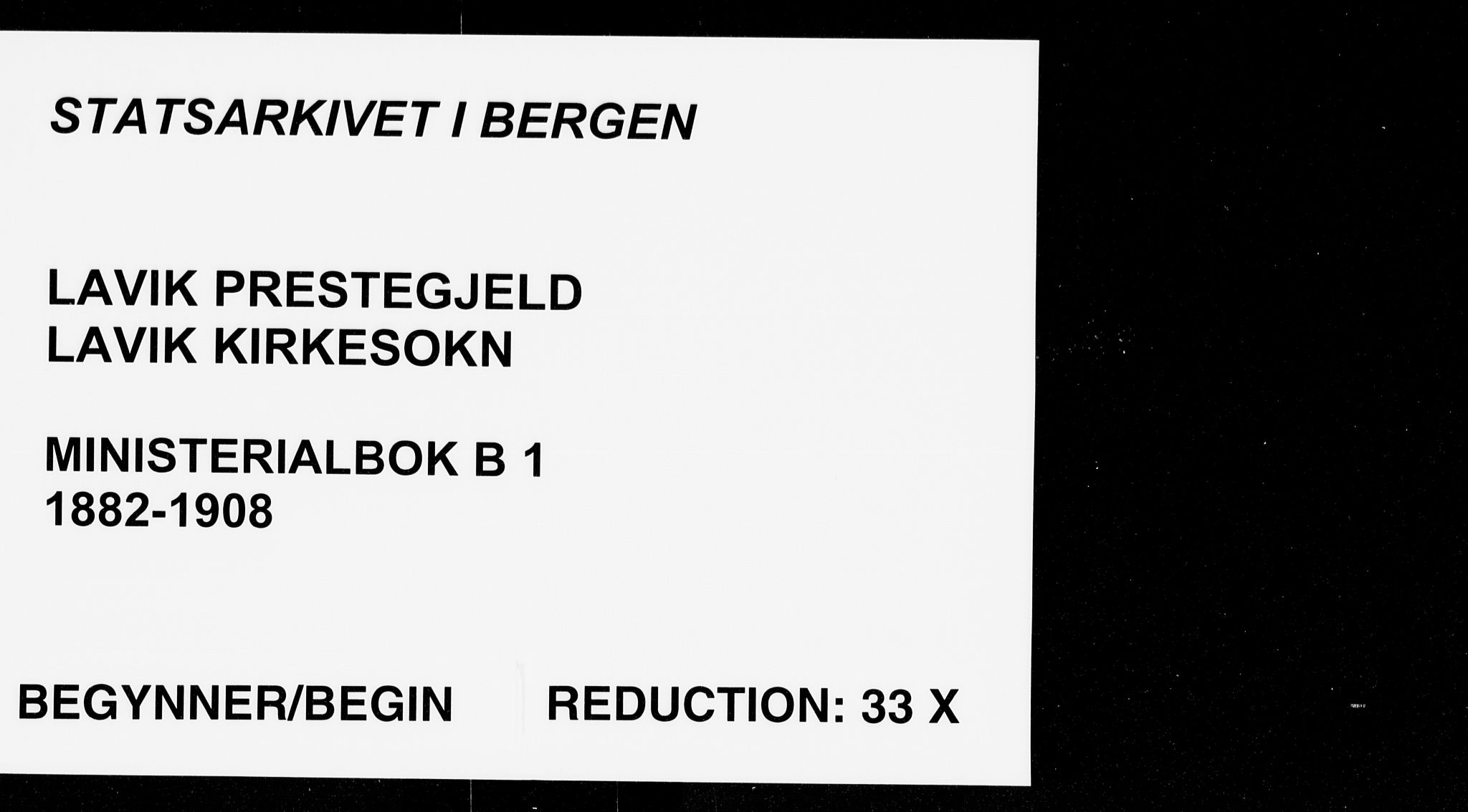 Lavik sokneprestembete, SAB/A-80901: Ministerialbok nr. B 1, 1882-1908