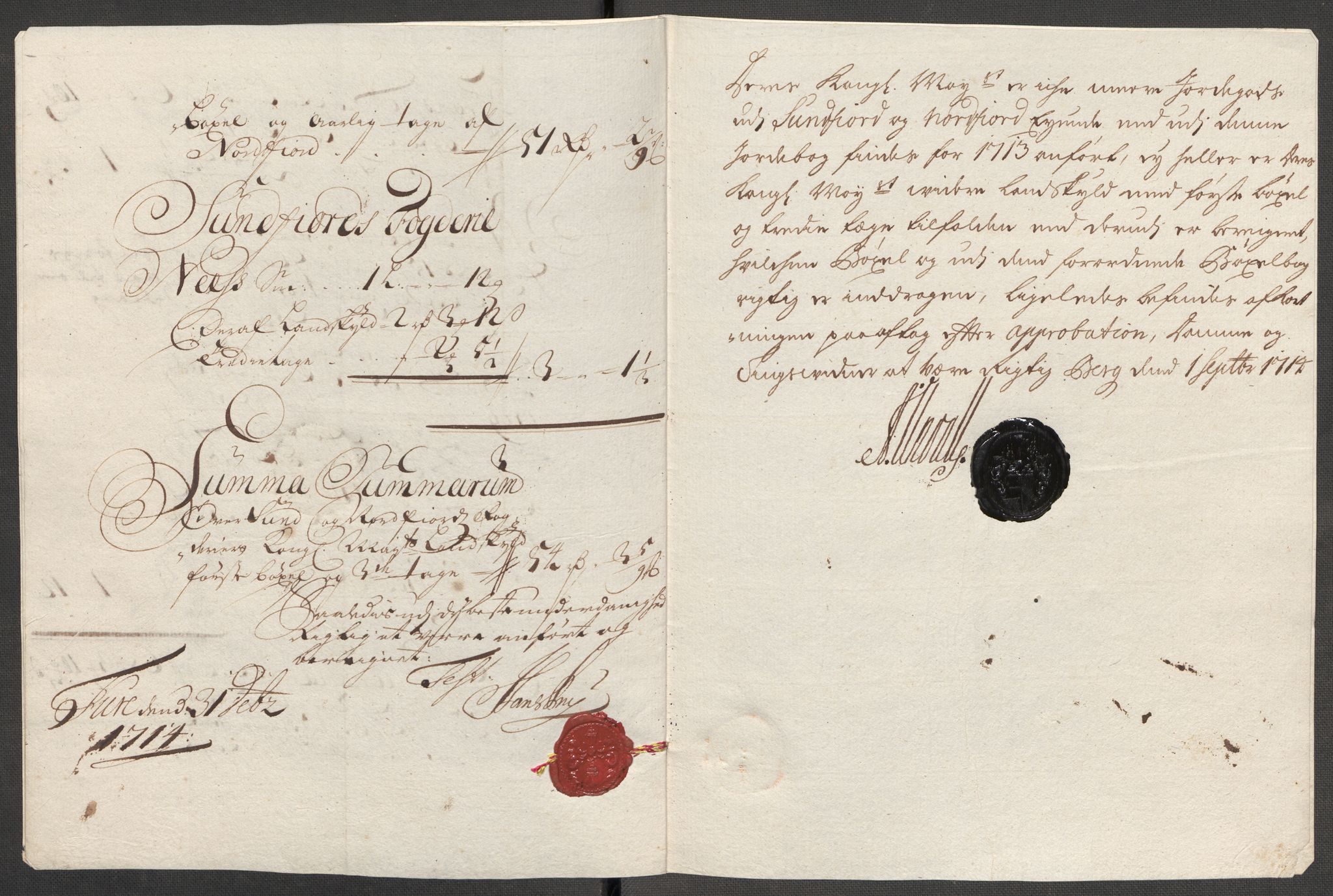 Rentekammeret inntil 1814, Reviderte regnskaper, Fogderegnskap, RA/EA-4092/R53/L3437: Fogderegnskap Sunn- og Nordfjord, 1713, s. 291