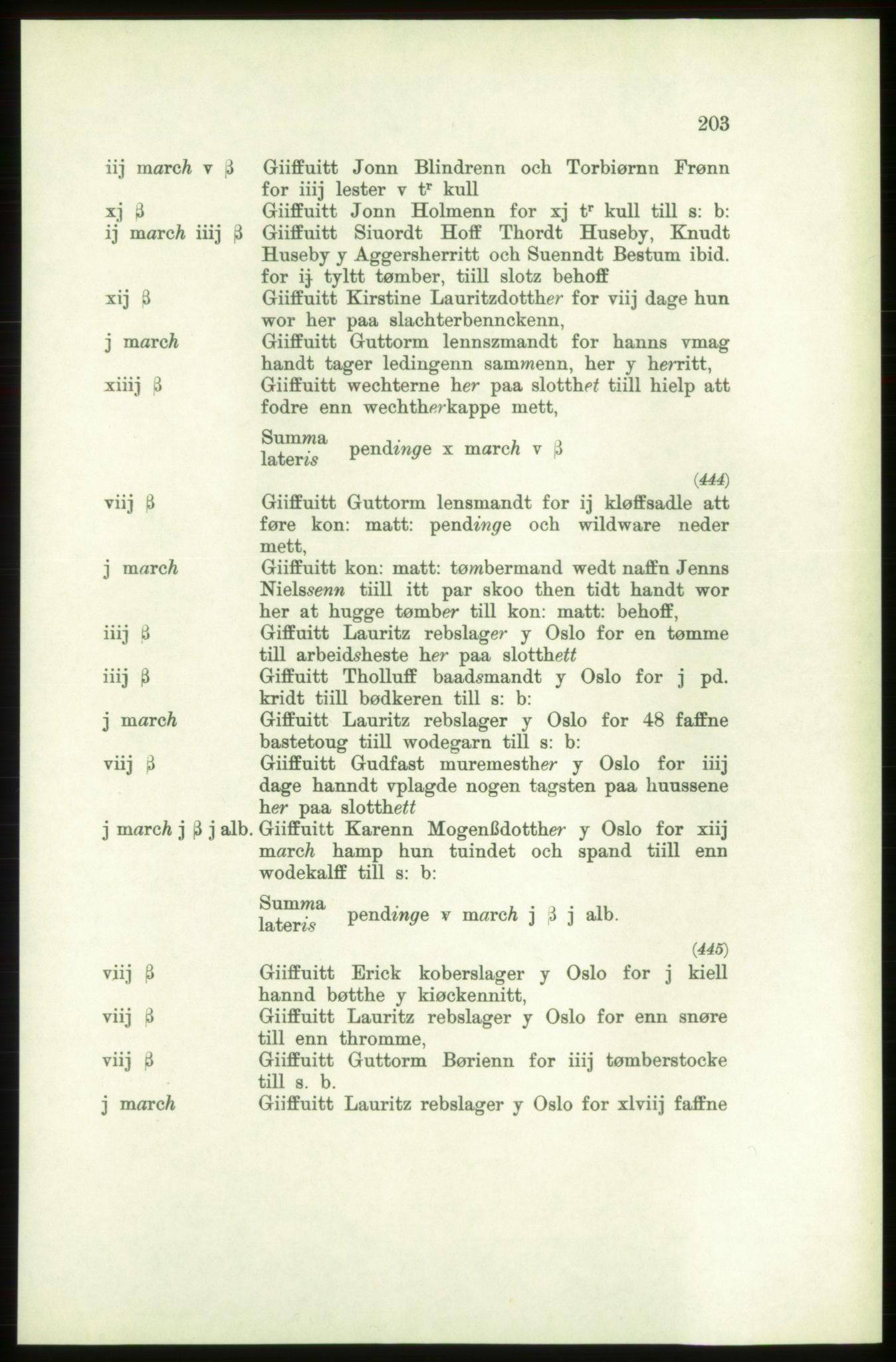 Publikasjoner utgitt av Arkivverket, PUBL/PUBL-001/C/0001: Bind 1: Rekneskap for Akershus len 1557-1558, 1557-1558, s. 203