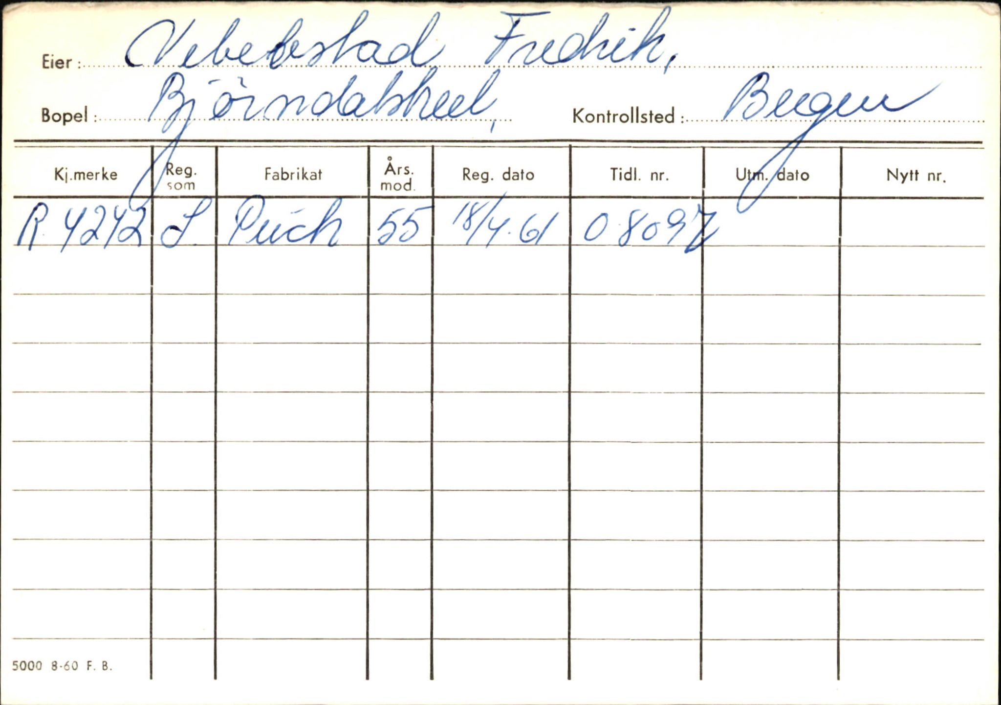 Statens vegvesen, Hordaland vegkontor, AV/SAB-A-5201/2/Ha/L0059: R-eierkort V, 1920-1971, s. 3
