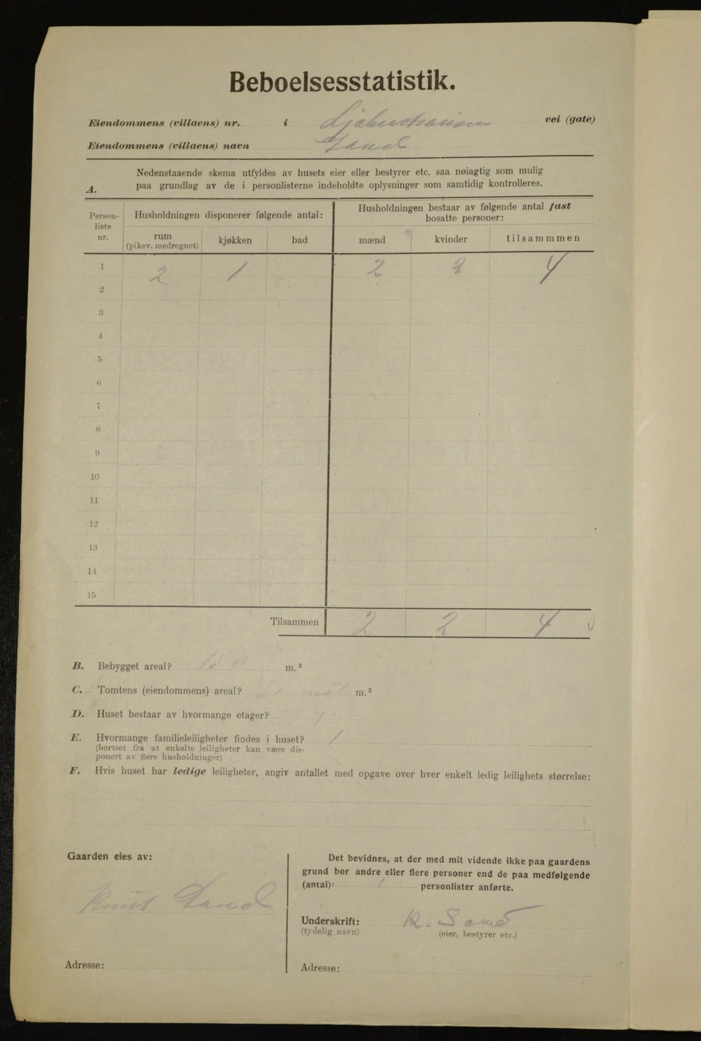 , Kommunal folketelling 1.12.1923 for Aker, 1923, s. 41507