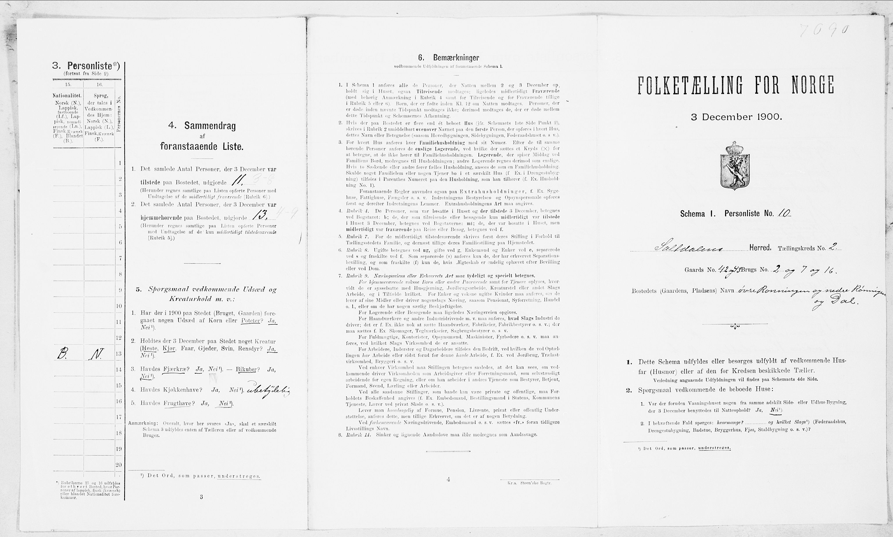 SAT, Folketelling 1900 for 1840 Saltdal herred, 1900, s. 132