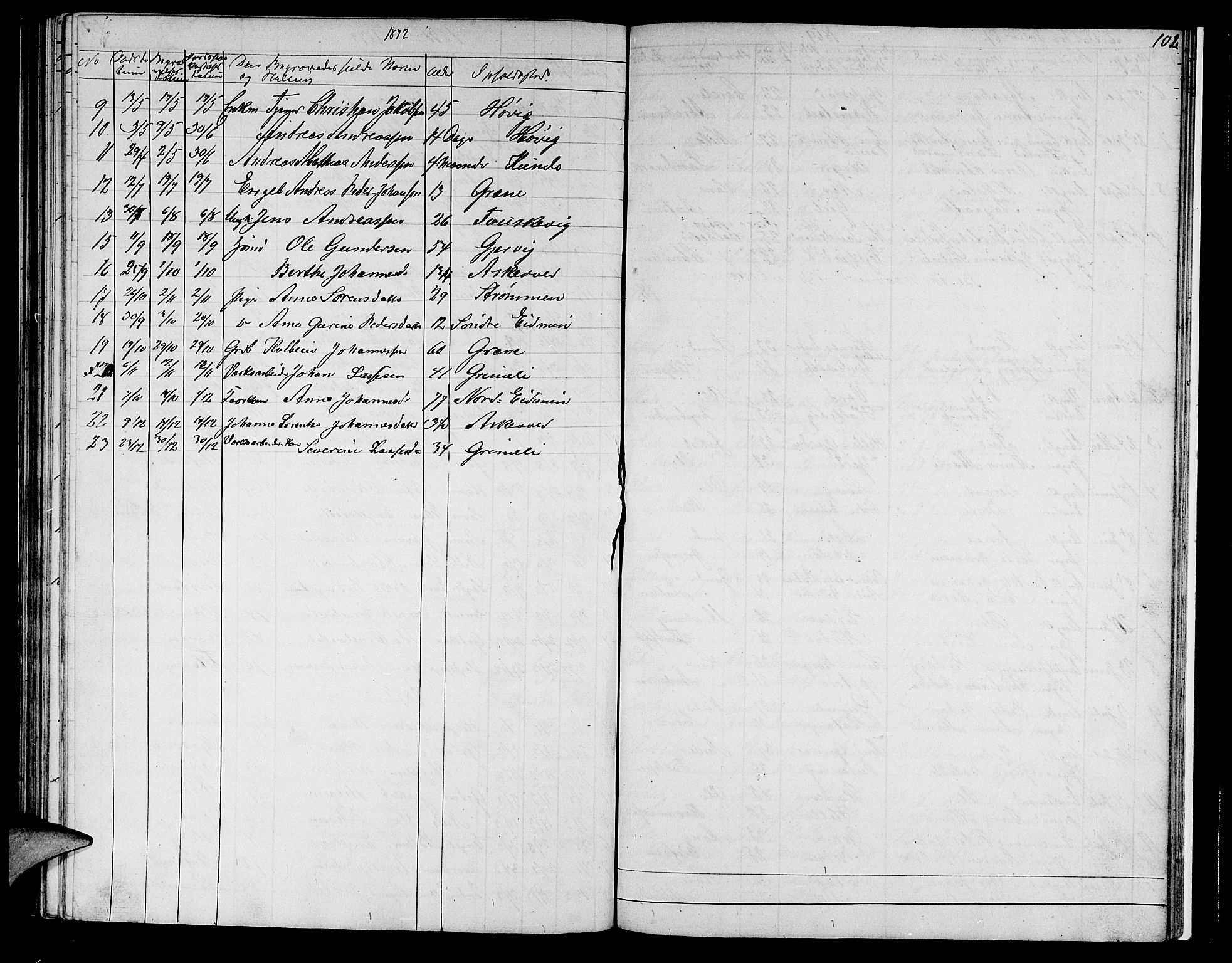 Askvoll sokneprestembete, AV/SAB-A-79501/H/Hab/Haba/L0001: Klokkerbok nr. A 1, 1853-1872, s. 102