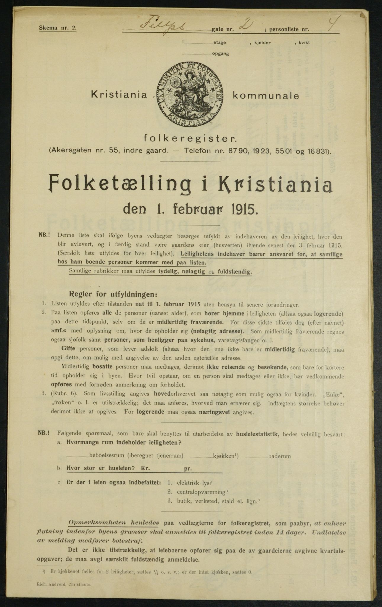 OBA, Kommunal folketelling 1.2.1915 for Kristiania, 1915, s. 23774