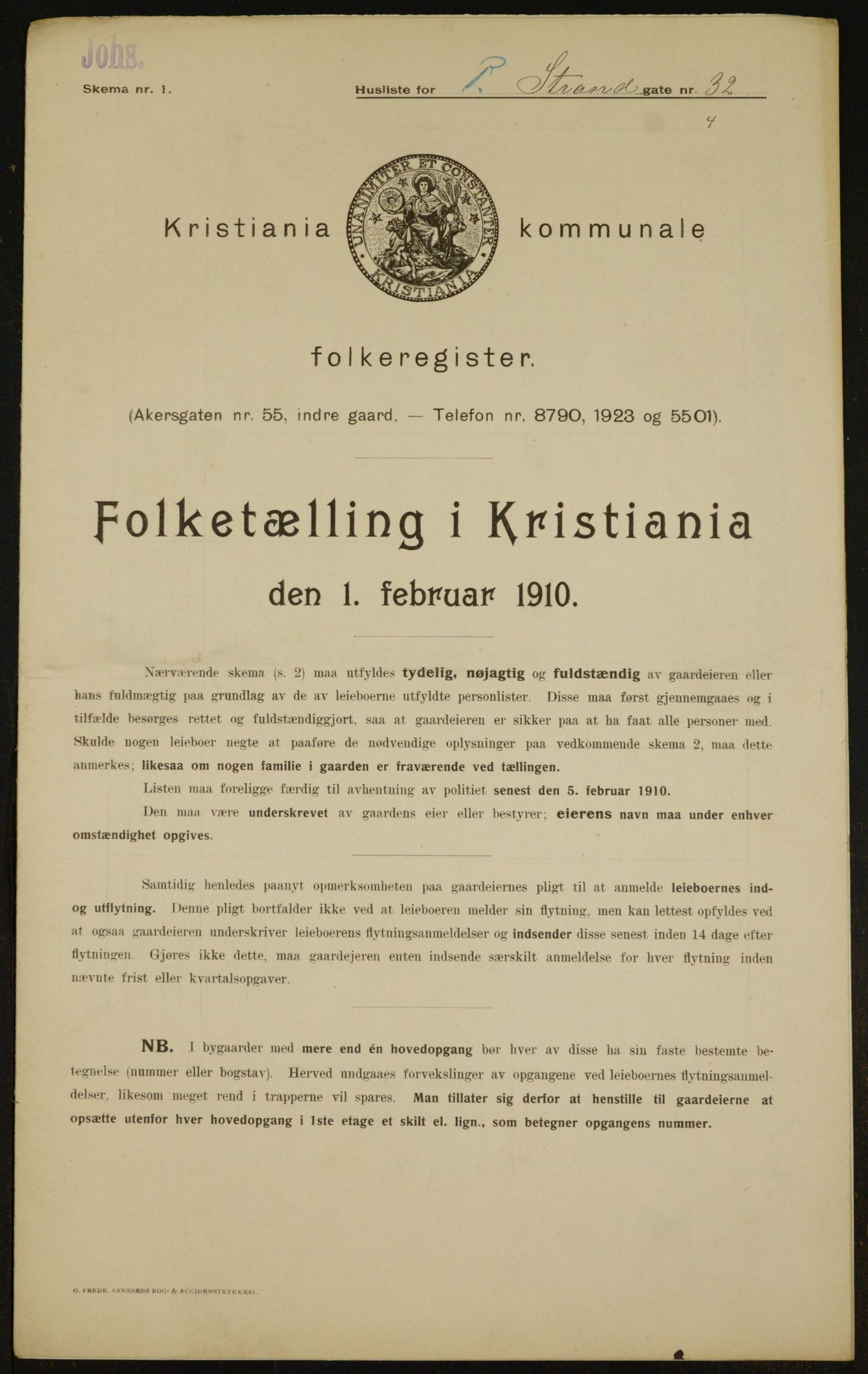 OBA, Kommunal folketelling 1.2.1910 for Kristiania, 1910, s. 98627