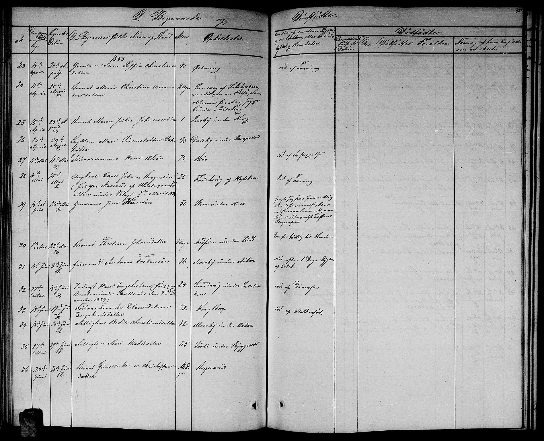 Høland prestekontor Kirkebøker, AV/SAO-A-10346a/G/Ga/L0004: Klokkerbok nr. I 4, 1854-1862, s. 327