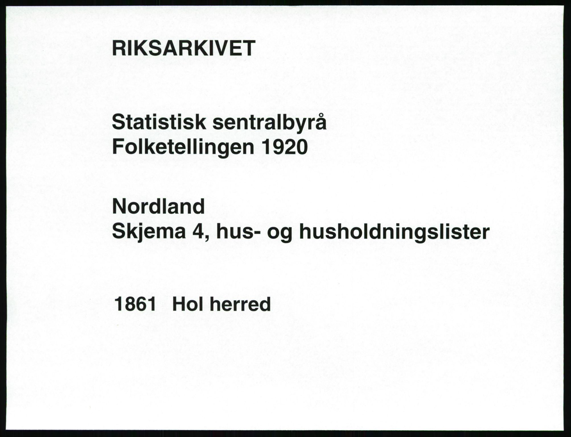 SAT, Folketelling 1920 for 1861 Hol herred, 1920, s. 27