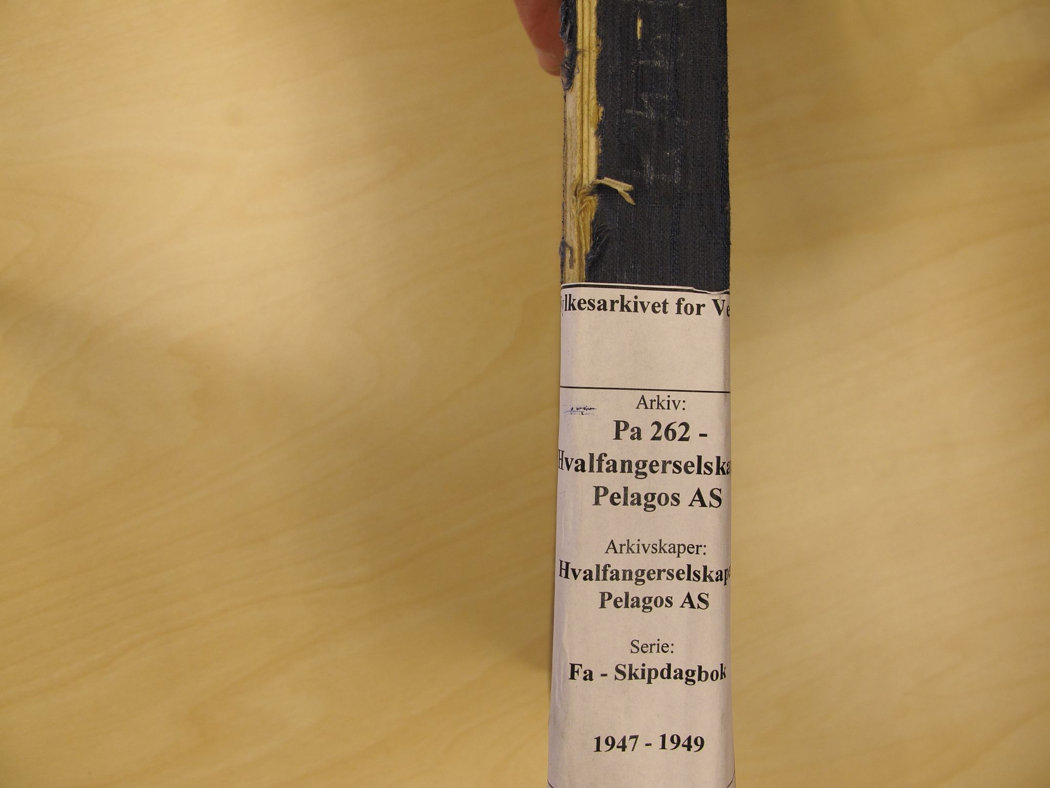 Pa 262 - Hvalfangerselskapet Pelagos AS, VEMU/A-1330/F/Fa/L0064: Gos X, hb - dekksdagbok, kladd., 1947-1949