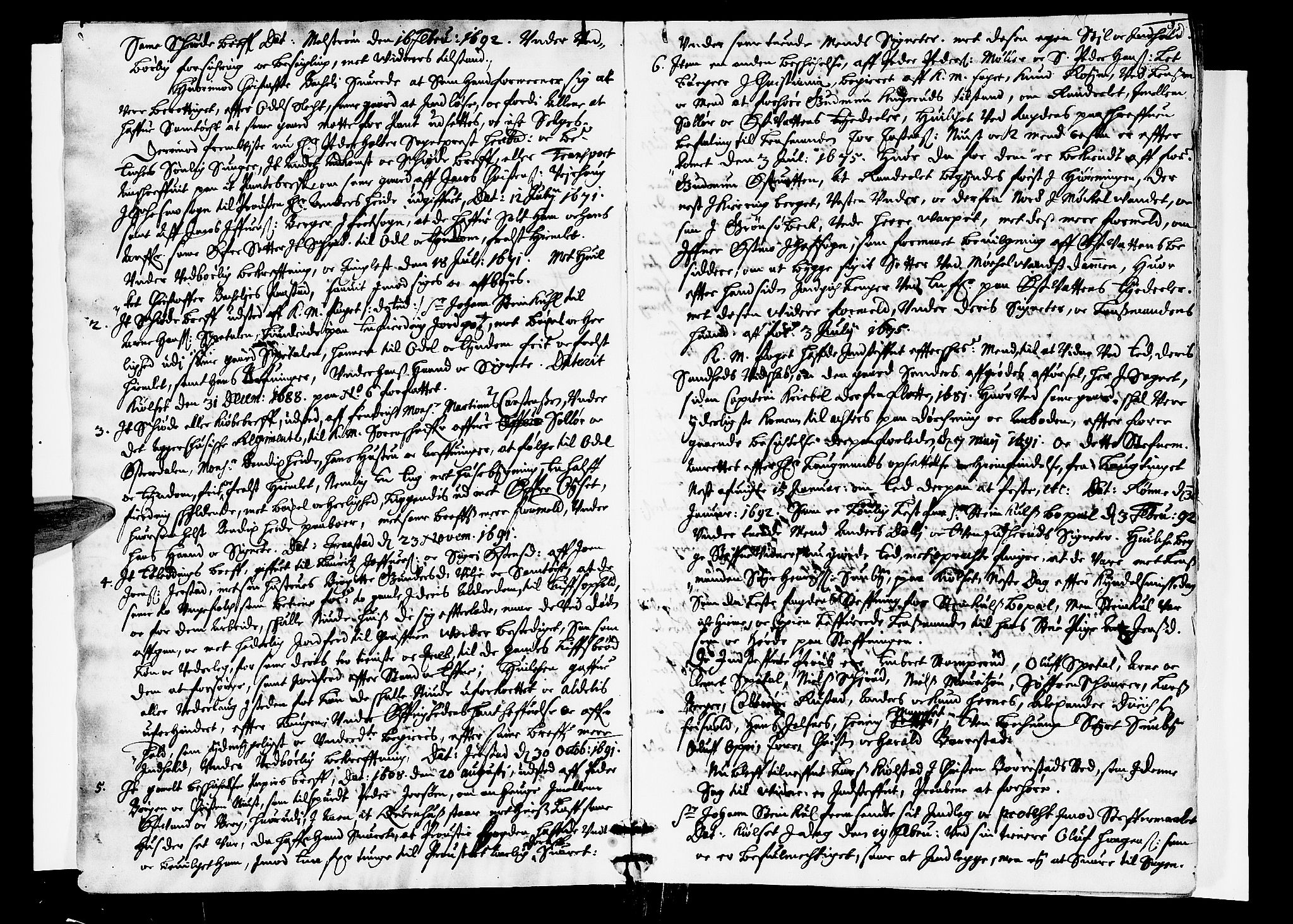Øvre Romerike sorenskriveri, SAO/A-10649/F/Fb/L0031: Tingbok 31, 1692, s. 1b-2a