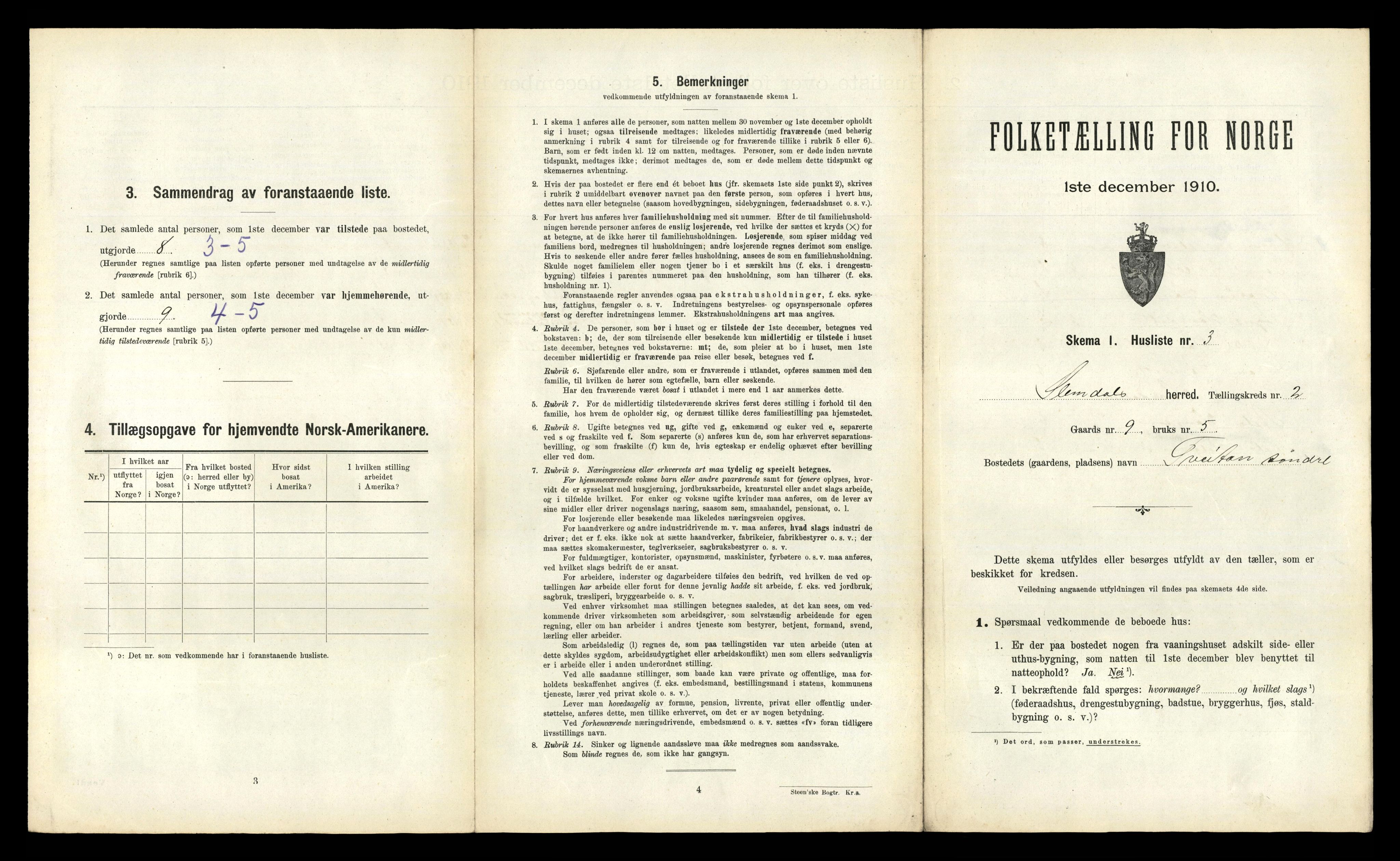 RA, Folketelling 1910 for 0811 Slemdal herred, 1910, s. 55