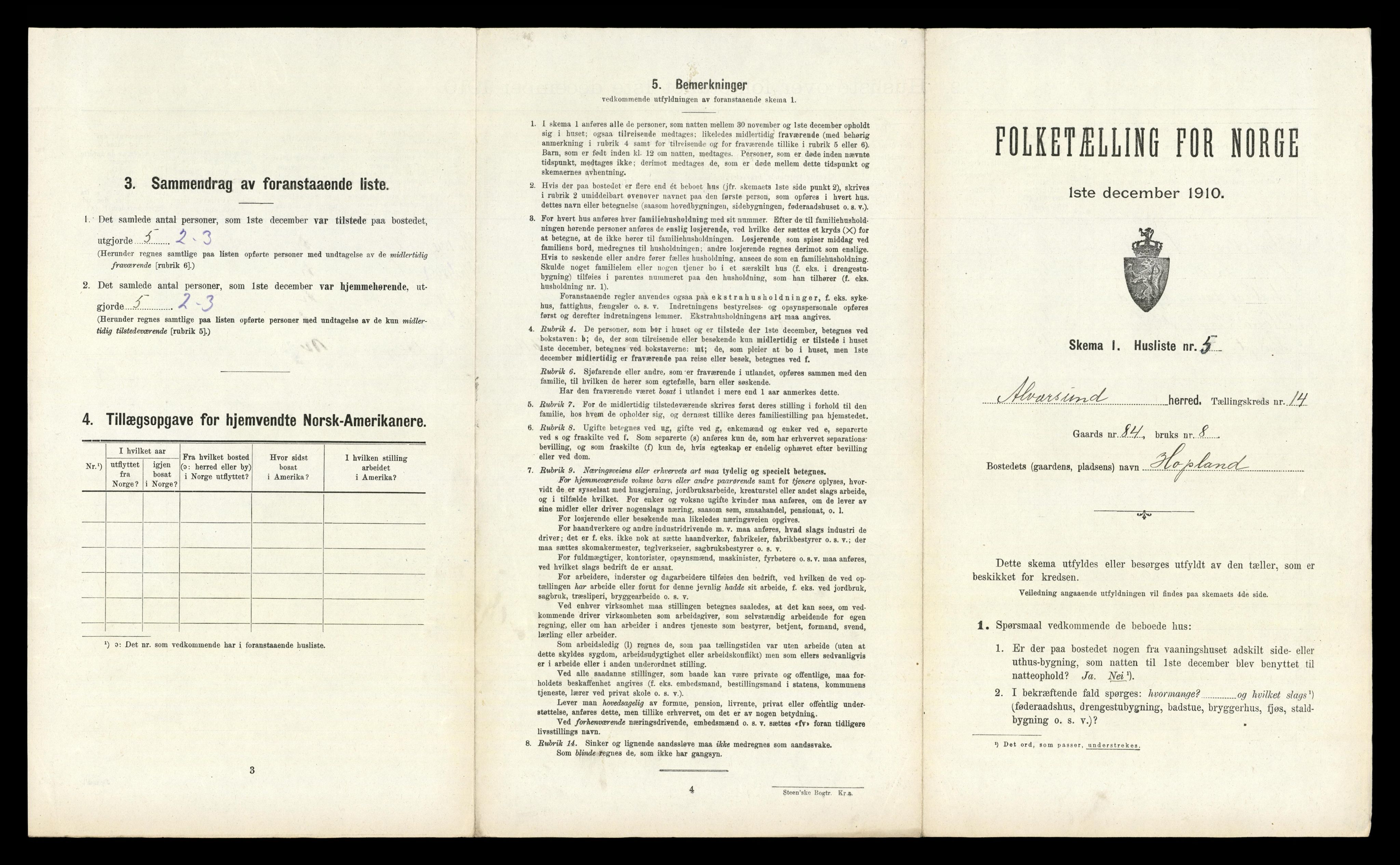 RA, Folketelling 1910 for 1257 Alversund herred, 1910, s. 996