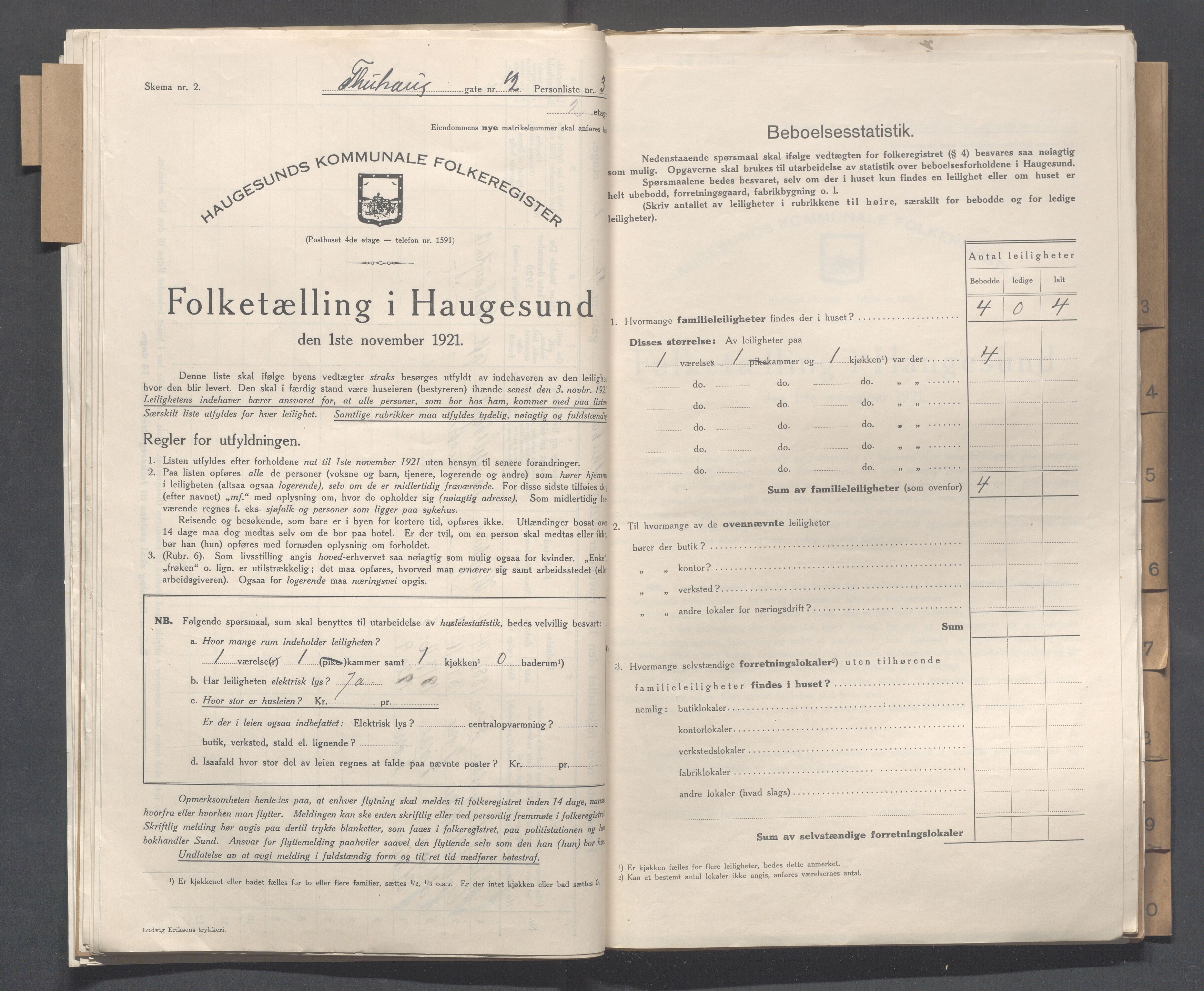 IKAR, Kommunal folketelling 1.11.1921 for Haugesund, 1921, s. 5426