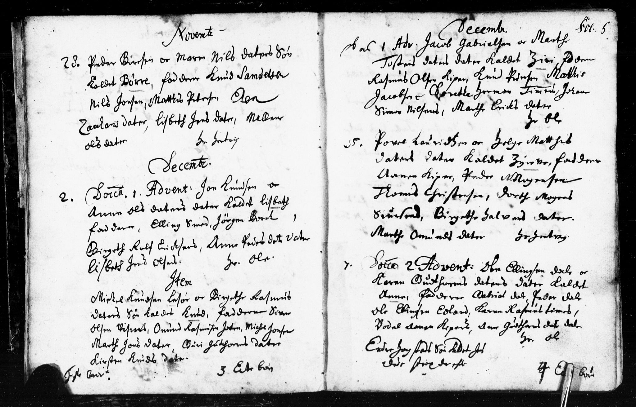 Domkirken sokneprestkontor, AV/SAST-A-101812/001/30/30BB/L0002: Klokkerbok nr. B 2, 1714-1733, s. 5