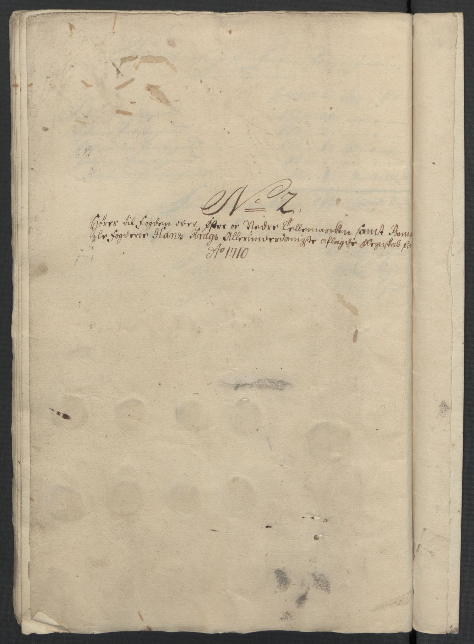 Rentekammeret inntil 1814, Reviderte regnskaper, Fogderegnskap, RA/EA-4092/R36/L2119: Fogderegnskap Øvre og Nedre Telemark og Bamble, 1710, s. 41